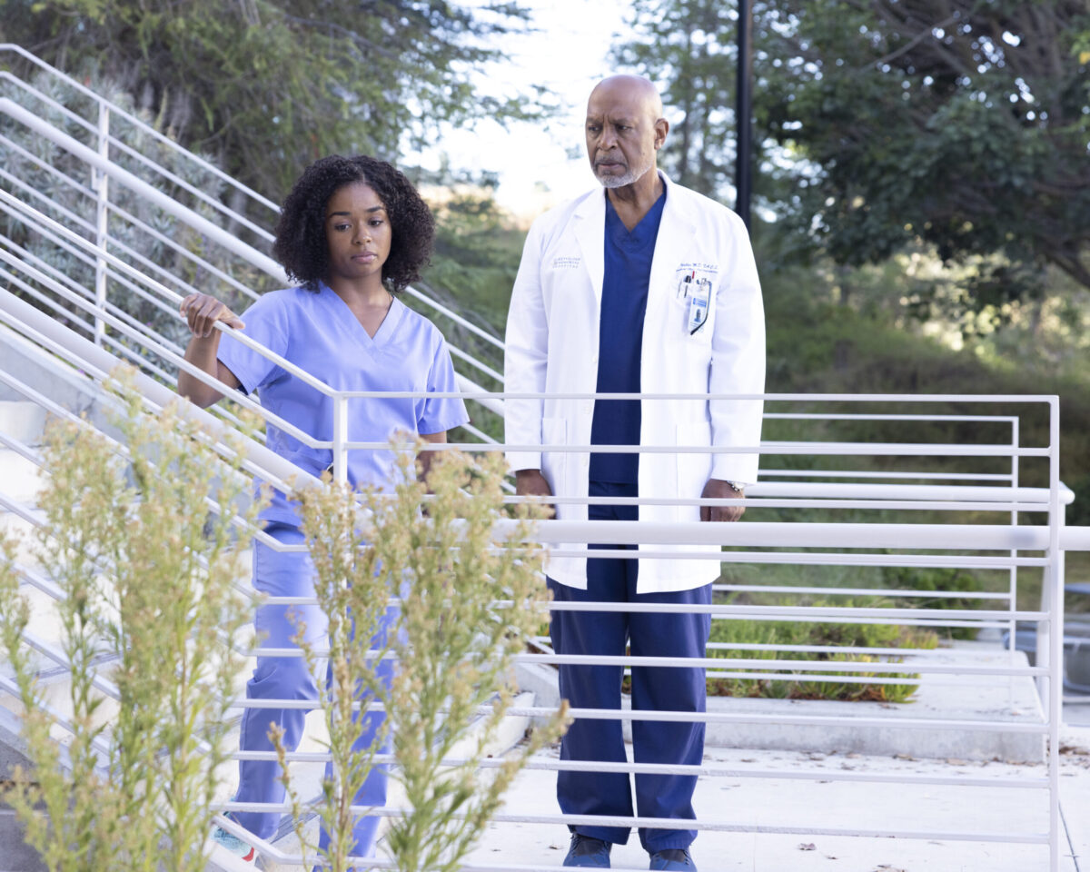 Grey's Anatomy Season 19 Episode 1, Everything Has Changed. ALEXIS FLOYD, JAMES PICKENS JR.
