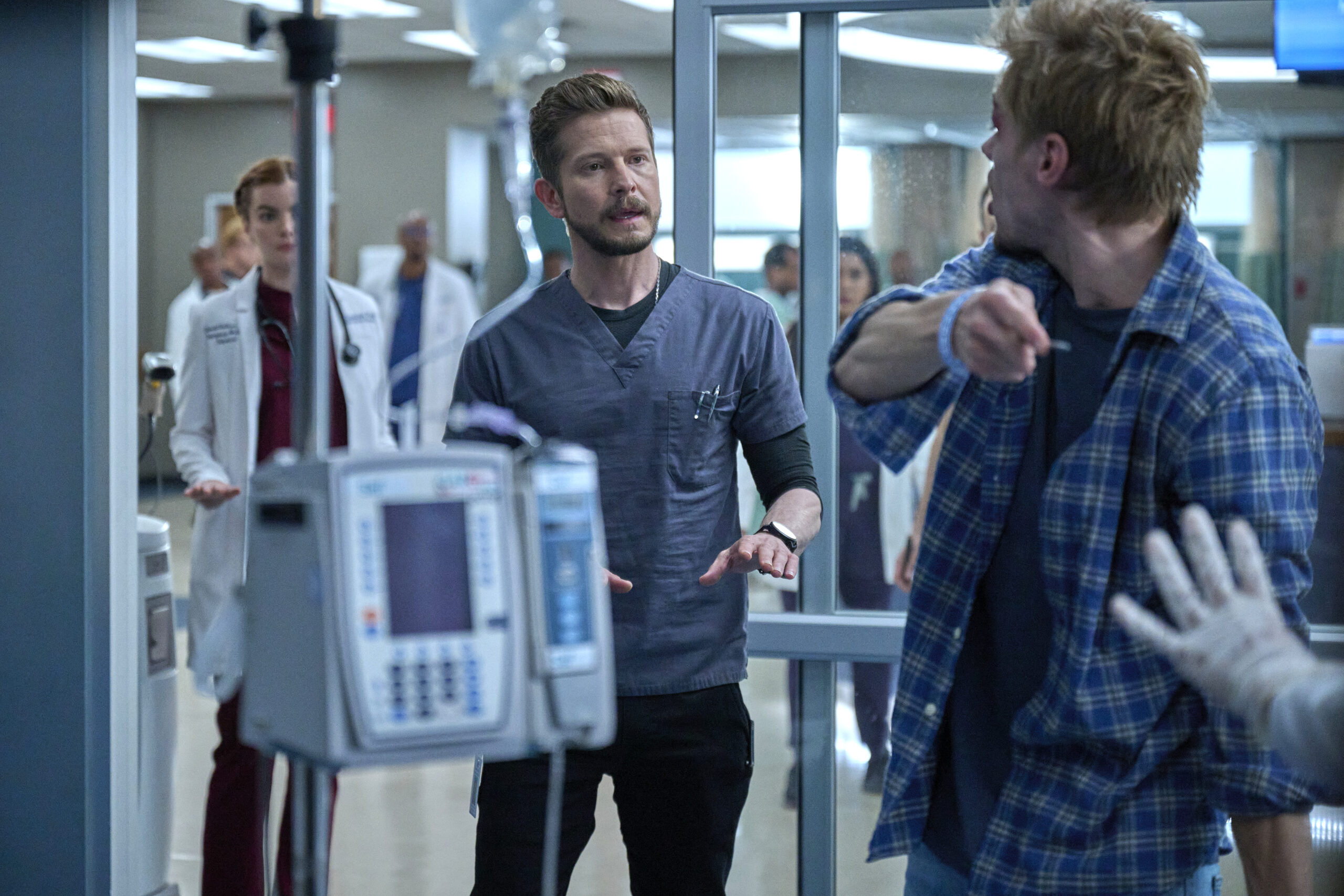 The Resident Season 6 Episode 2 -Kaley Ronayne, Matt Czuchry and Levi Meaden