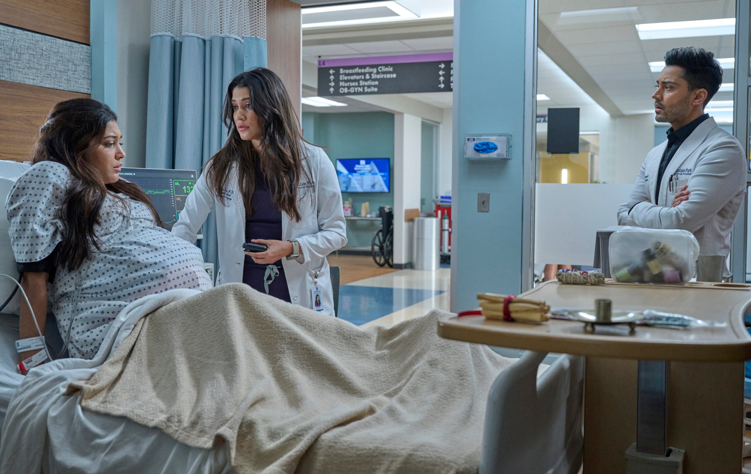 The Resident Season 6 Episode 3 - Aneesha Joshi, Anuja Joshi, and Manish Dayal