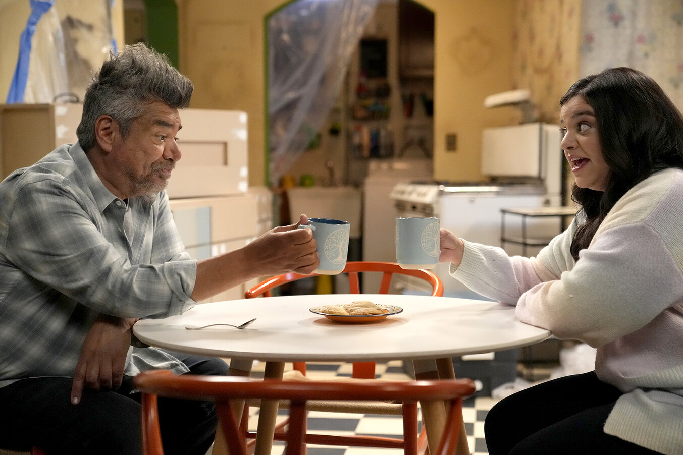George Lopez as George and Mayan Lopez as Mayan appear in Lopez vs Lopez. Photo: Casey Durkin/NBC | Tell-Tale TV George Lopez as George and Mayan Lopez as Mayan appear in Lopez vs Lopez. Photo: Casey Durkin/NBC