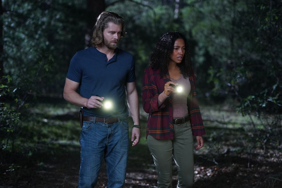 BIG SKY: DEADLY TRAILS Season 3 Episode 4, “Carrion Comfort” LUKE MITCHELL, KYLIE BUNBURY