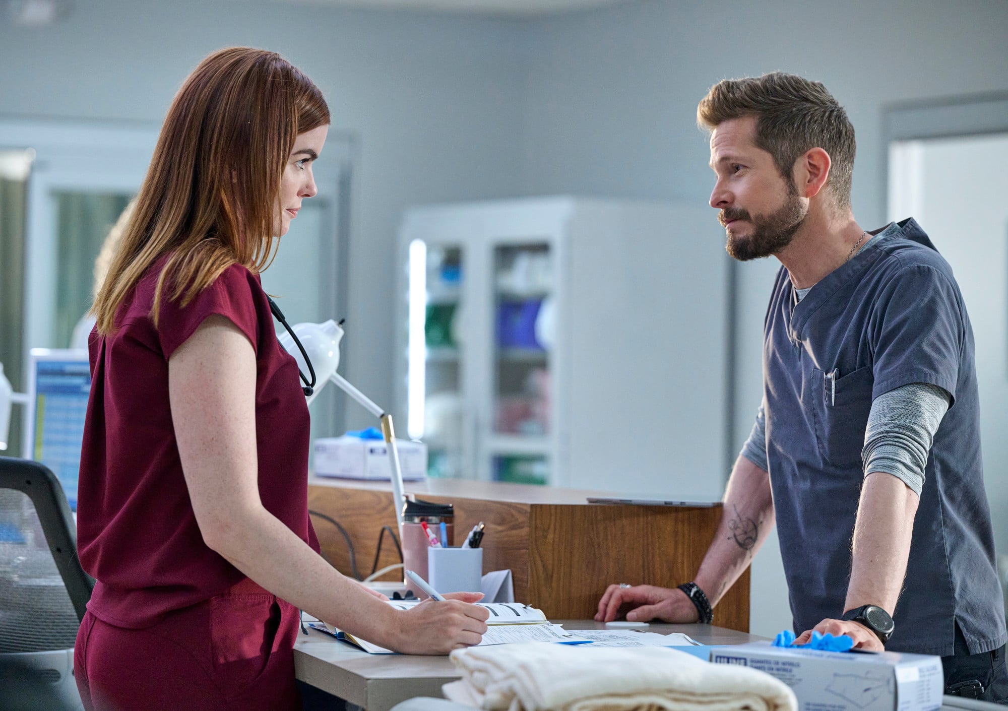 The Resident Season 6 Episode 5 - Matt Czuchry and Kaley Ronayne