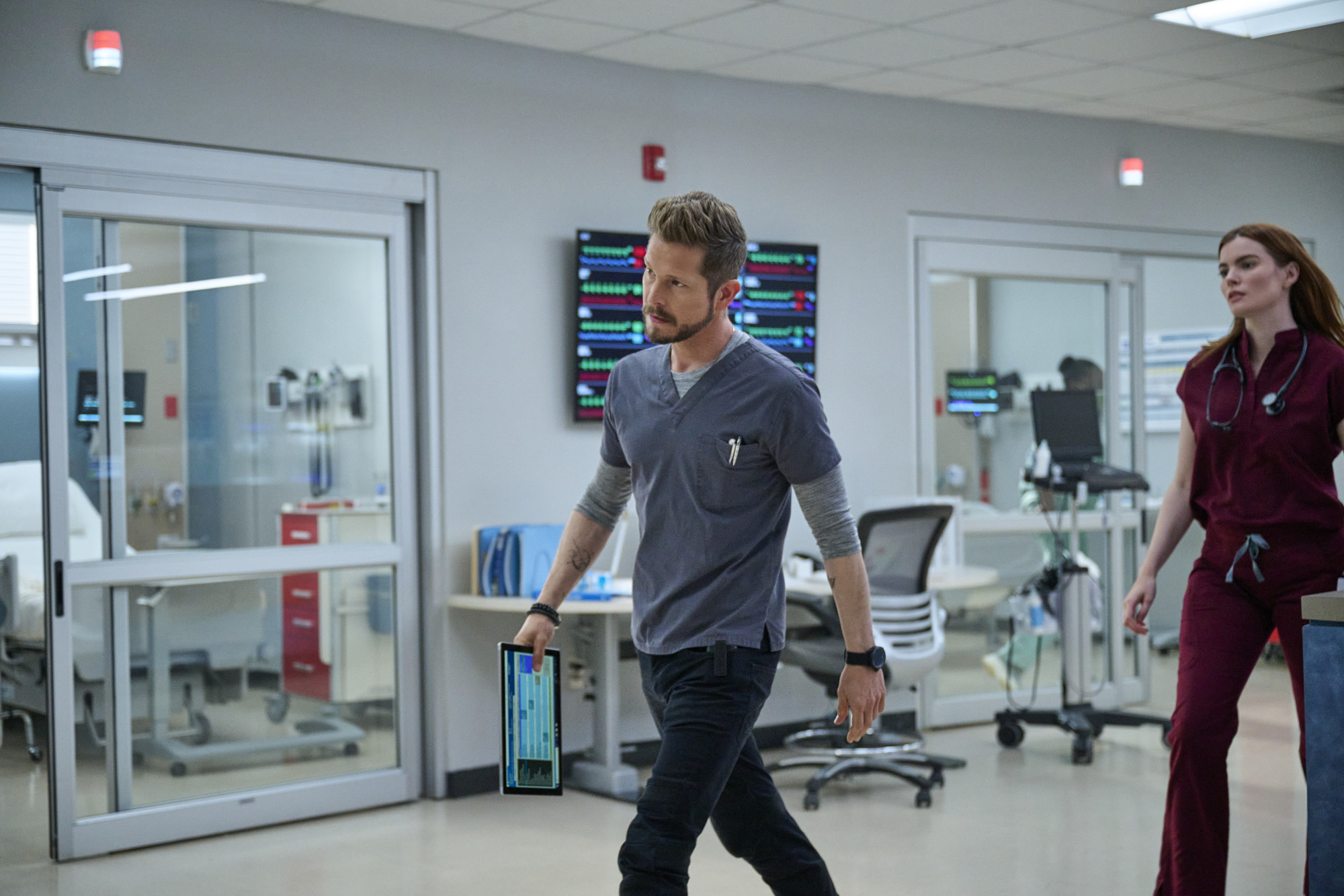 The Resident Season 6 Episode 5 - Matt Czuchry and Kaley Ronayne