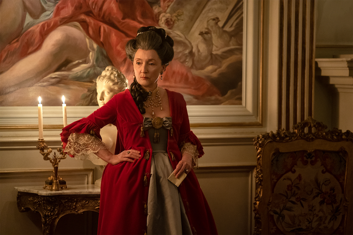Dangerous Liaisons Season 1 2022 | Tell-Tale TV Dangerous Liaisons _Episode 101_Love or War_Left to Right: Lesley Manville ("Madame de Merteuil")ngerous Liaisons Season 1 2022