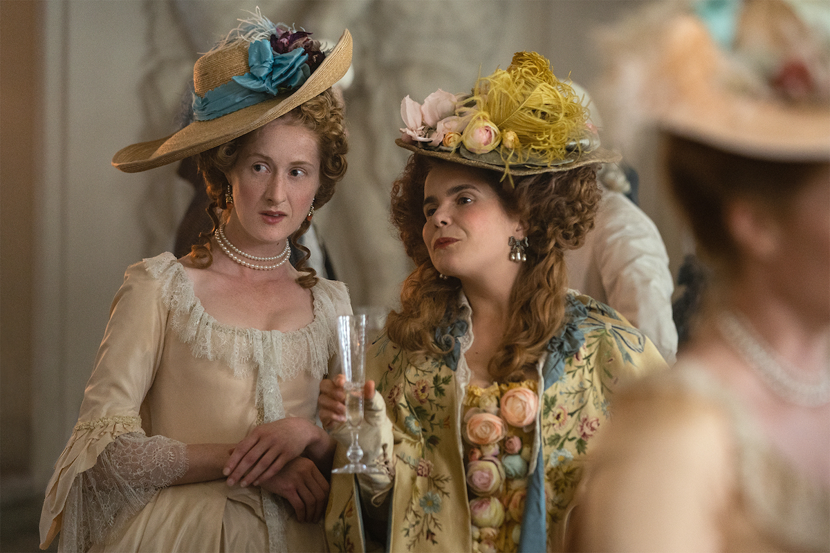 Dangerous Liaisons Season 1 2022 | Tell-Tale TV Dangerous Liaisons _Episode 102_ Conquer or Die_Left to Right: Kathryn Wilder ("Eloise De Chalon"), Paloma Faith ("Florence")