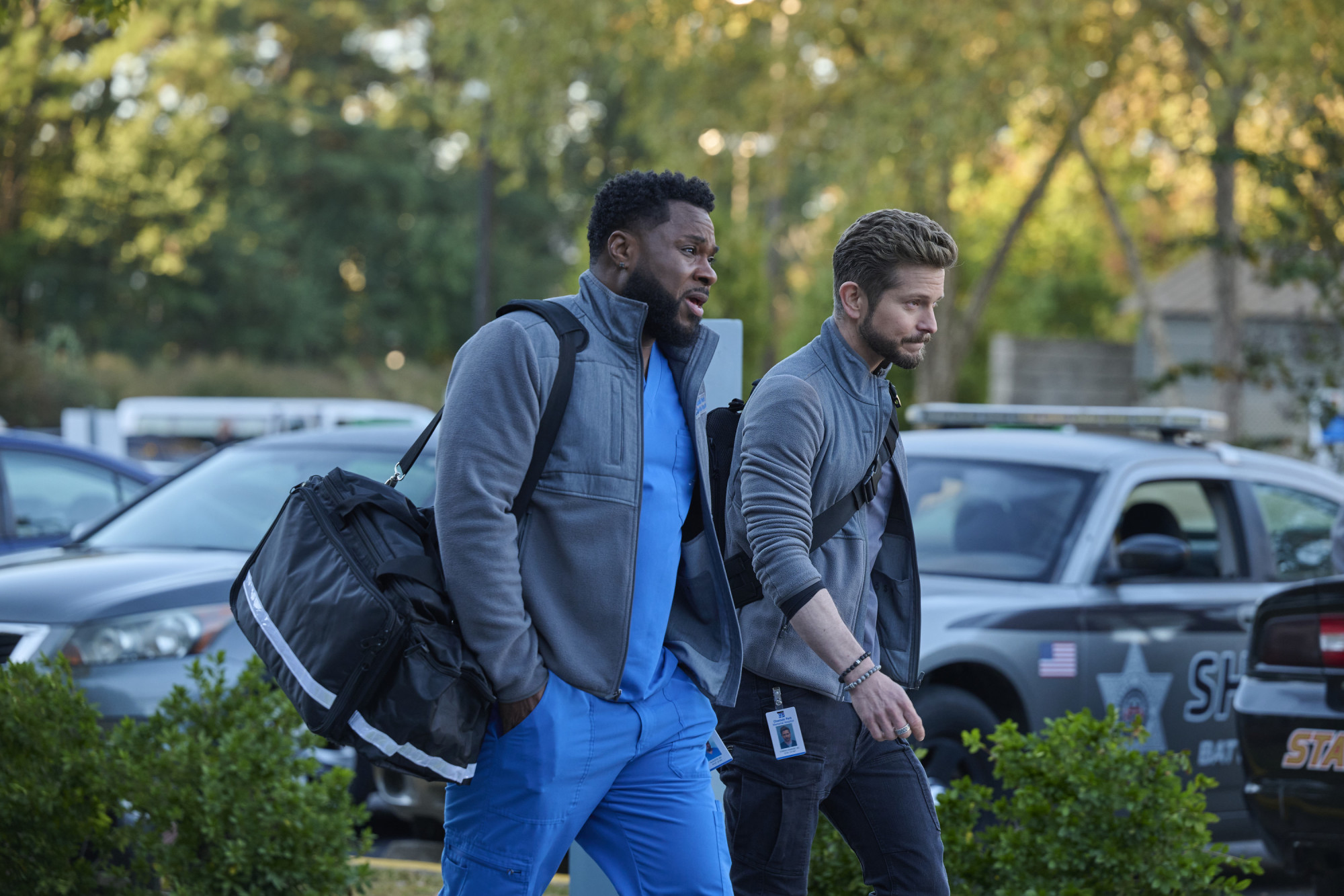 The Resident Season 6 Episode 7 - Malcolm-Jamal Warner and Matt Czuchry