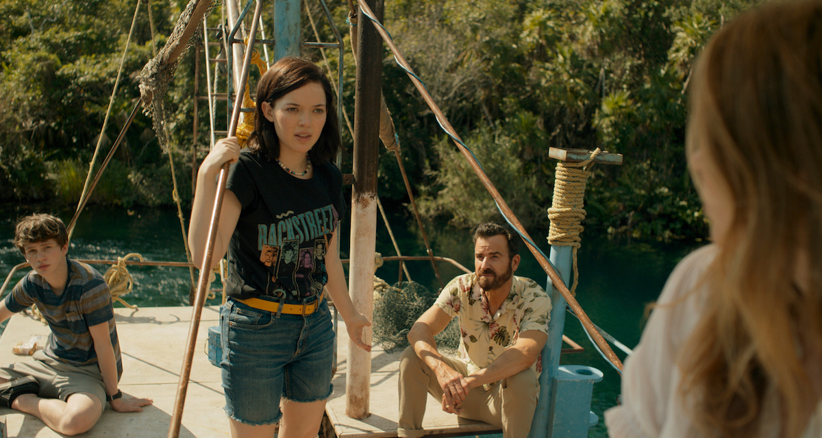 Gabriel Bateman, Justin Theroux, Melissa and Logan Polish in