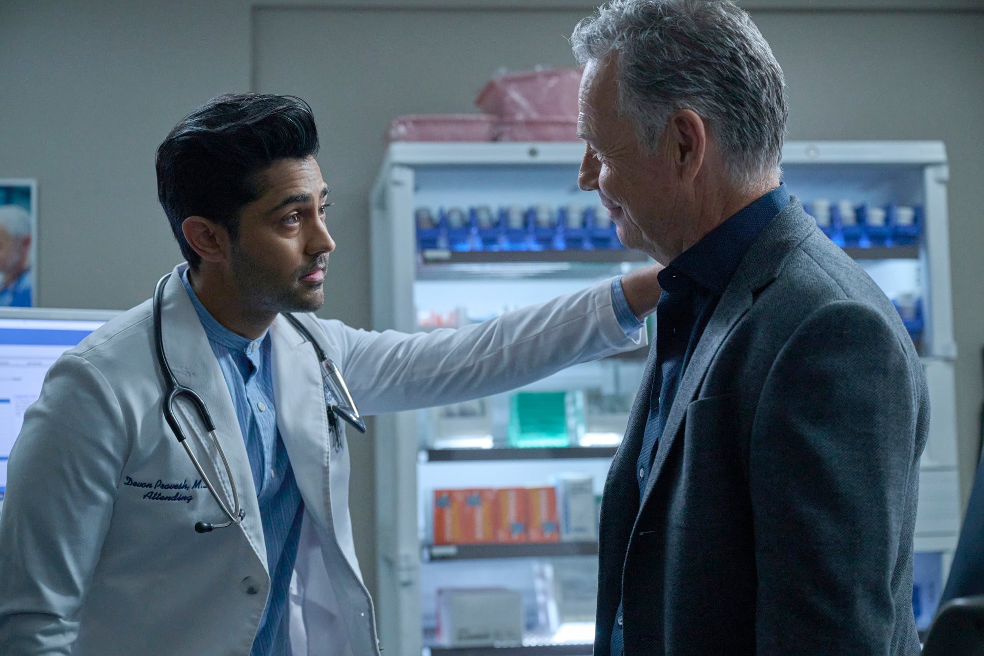 The Resident Season 6 Episode 13 - Manish Dayal and Bruce Greenwood