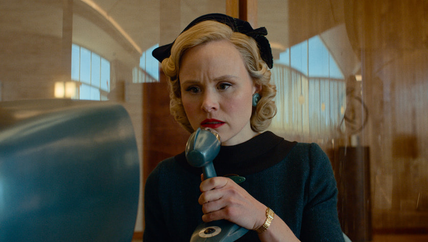 HELLO TOMORROW! Season 1 Episode 3, "A Traveling Salesman Travels" ALISON PILL Photo via Apple TV+ | Tell-Tale TV HELLO TOMORROW! Season 1 Episode 3, "A Traveling Salesman Travels" ALISON PILL Photo via Apple TV+