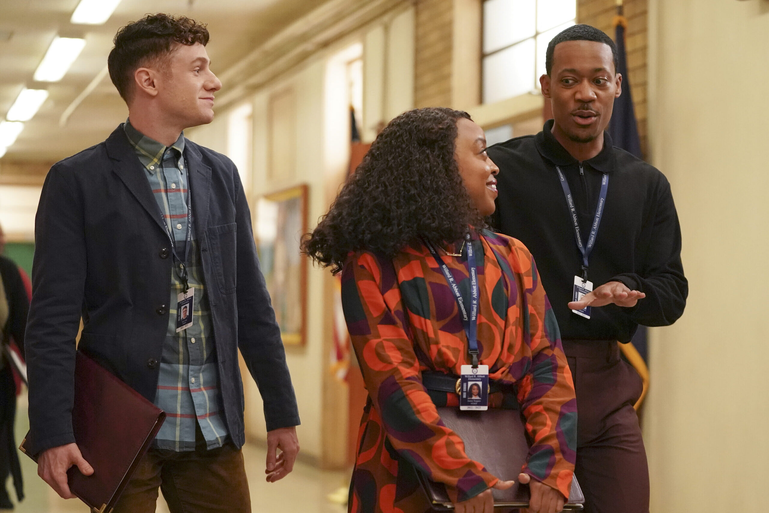 Abbott Elementary Season 2 Episode 18 - CHRIS PERFETTI, QUINTA BRUNSON, TYLER JAMES WILLIAMS