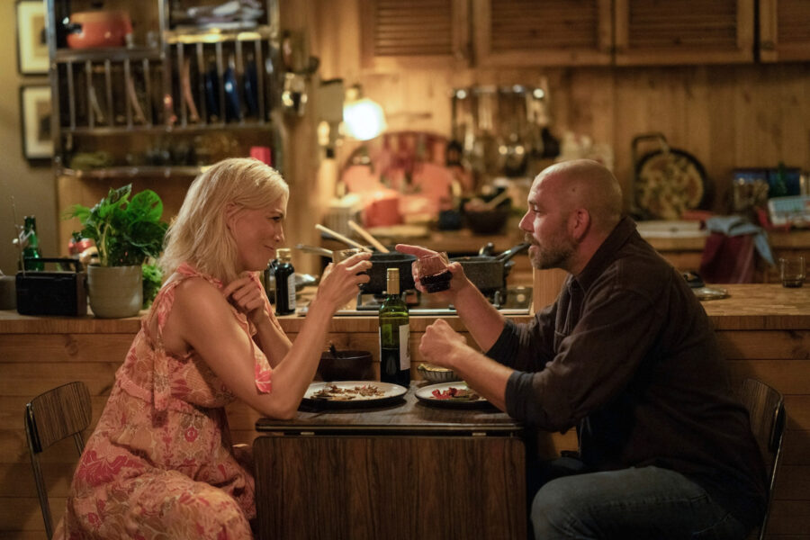 Hannah Waddingham and Matteo Van Der Grijn in Ted Lasso Season 3
