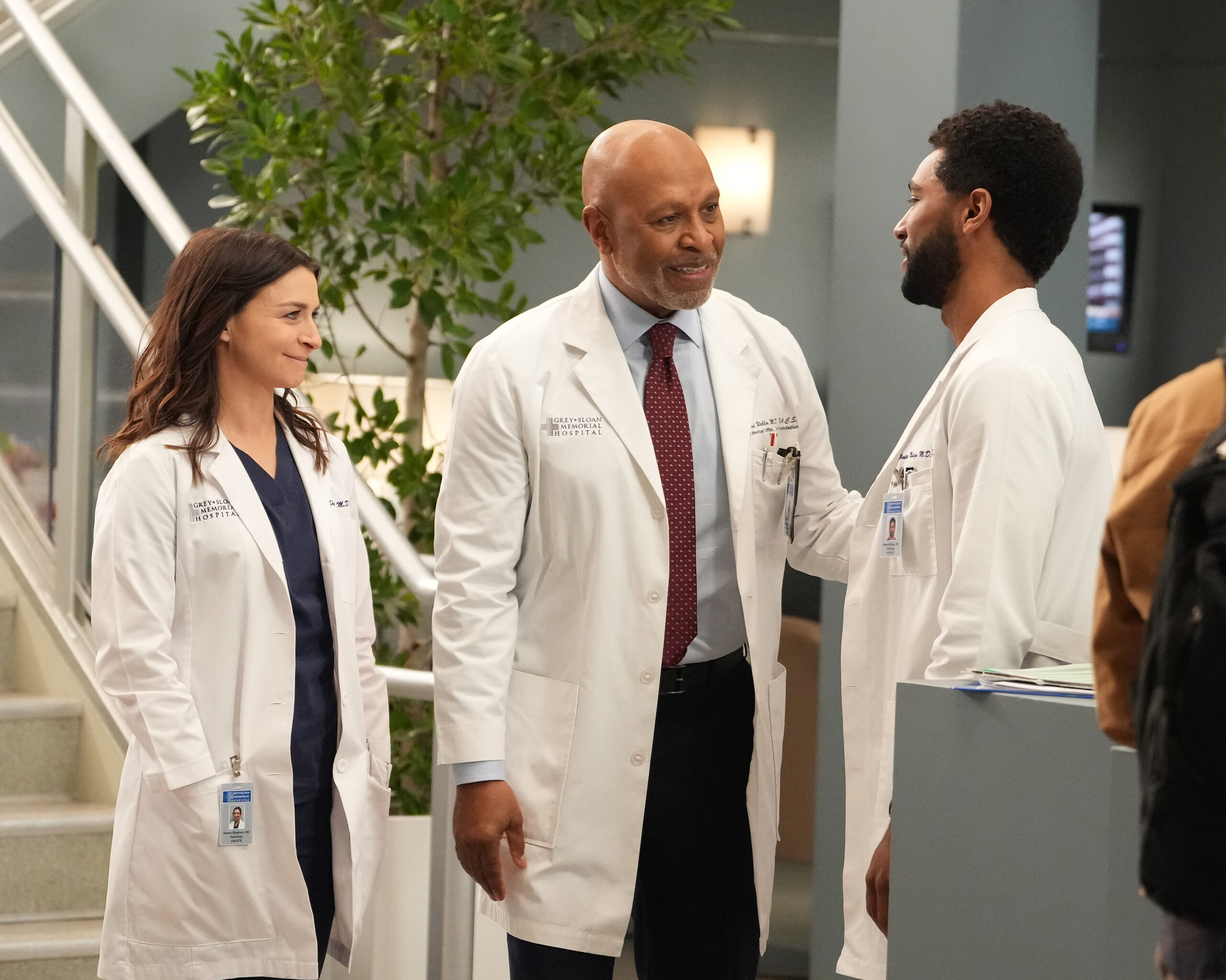 GREY'S ANATOMY Season 19 Episode 18 - Ready to Run - CATERINA SCORSONE, JAMES PICKENS JR., ANTHONY HILL