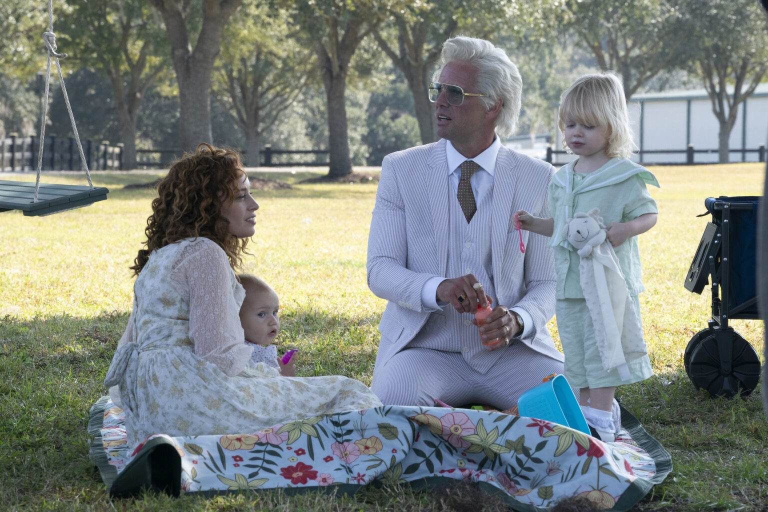 Valyn Hall and Walton Goggins The Righteous Gemstones TellTale TV