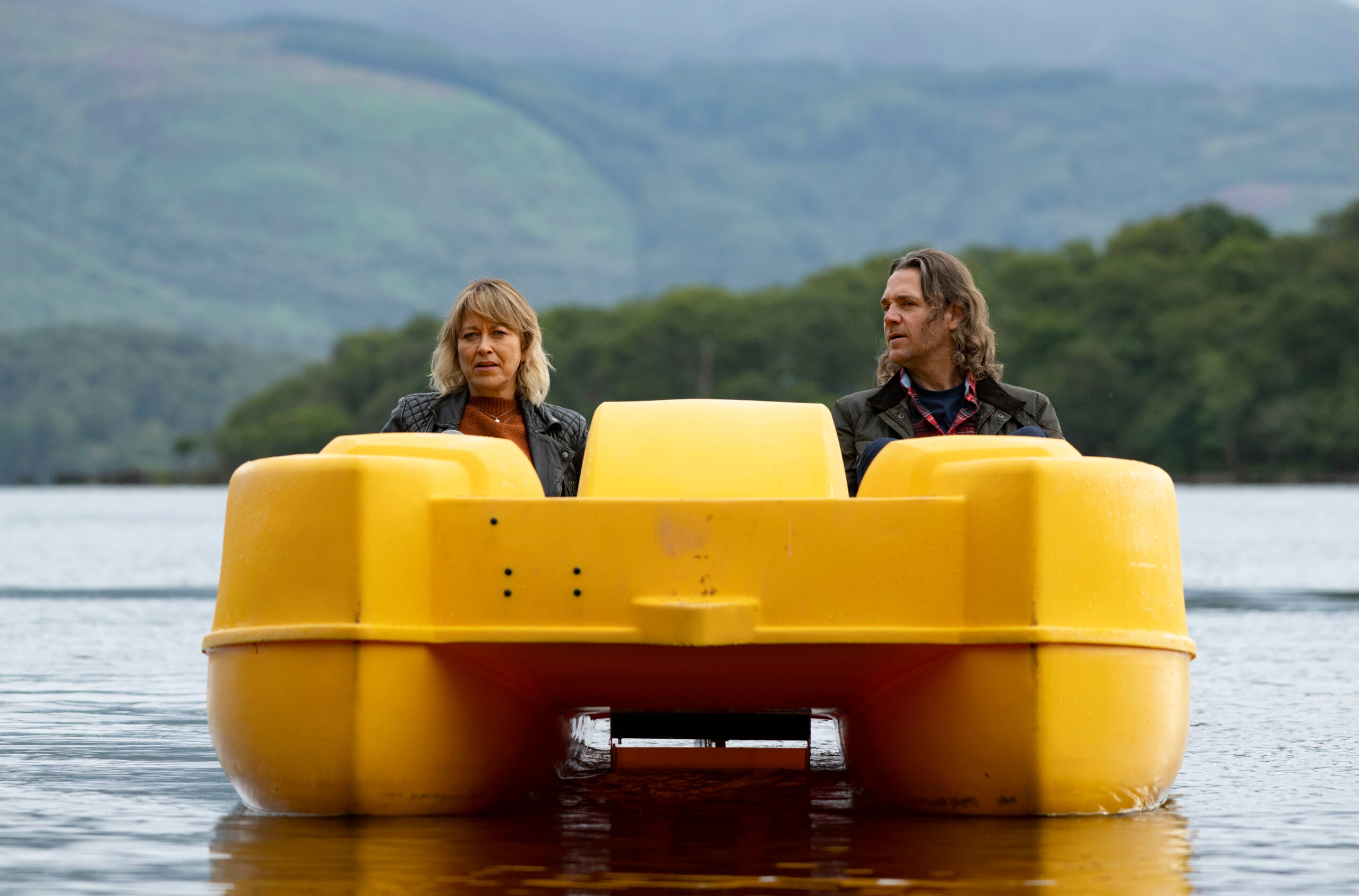 Still from Annika Season 2 Episode 3 of Nicola Walker as Annika and Jamie Sives as Michael pictured from left to right.
