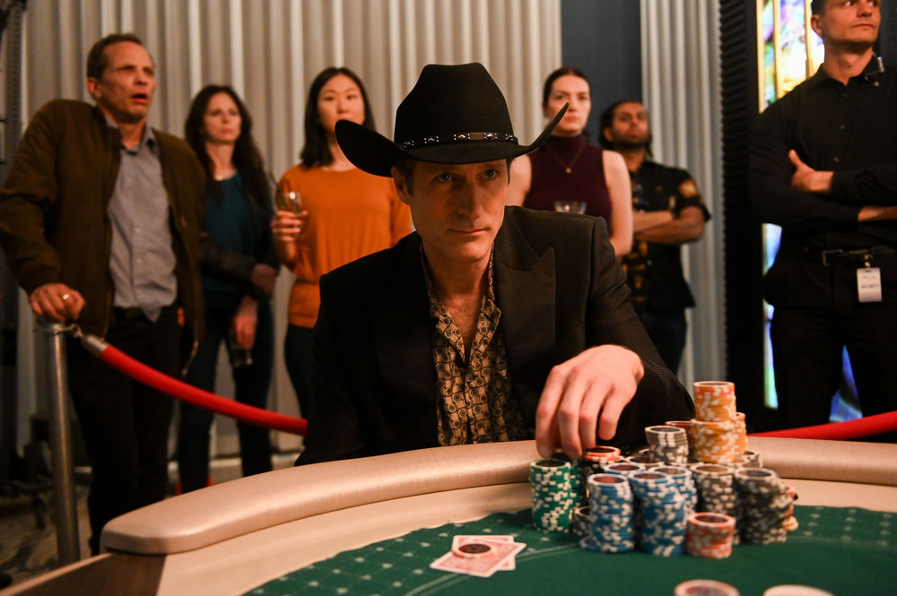 Still from The Irrational Season 1 Episode 5 of Stew McLean as Hank Riddle/