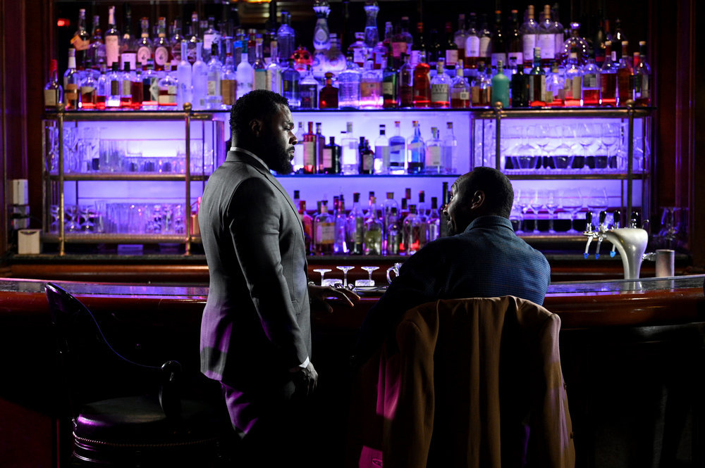 Still from The Irrational Season 1 Episode 6 of Malcolm-Jamal Warner as Dustin Atwood and Jesse L. Martin as Alec Mercer pictured from left to right