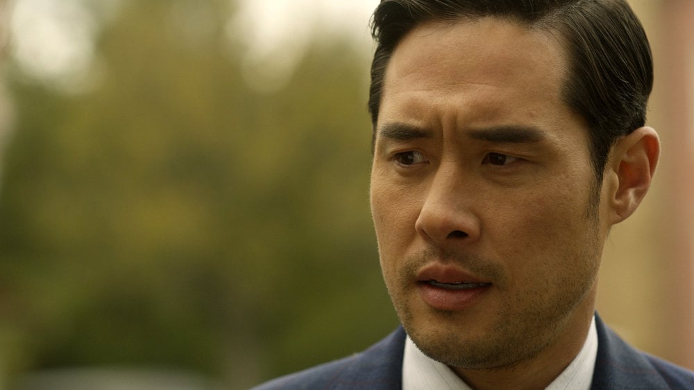 Still from Quantum Leap Season 2 Episode 3 of Raymond Lee as Dr. Ben Song.