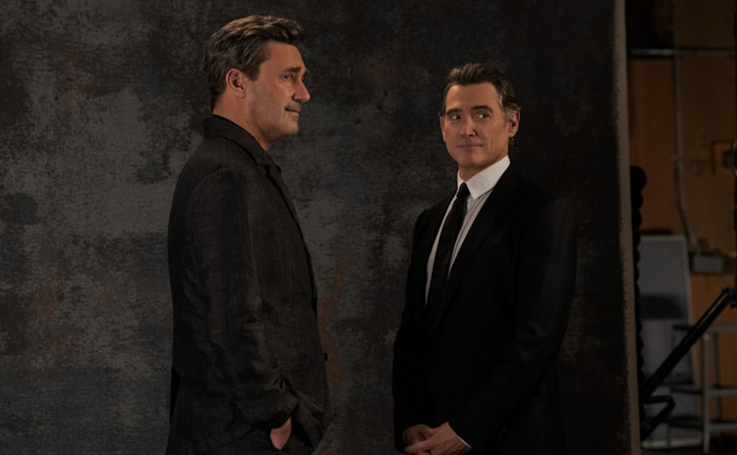 Jon Hamm and Billy Crudup in "The Morning Show" Season 3 Episode 8