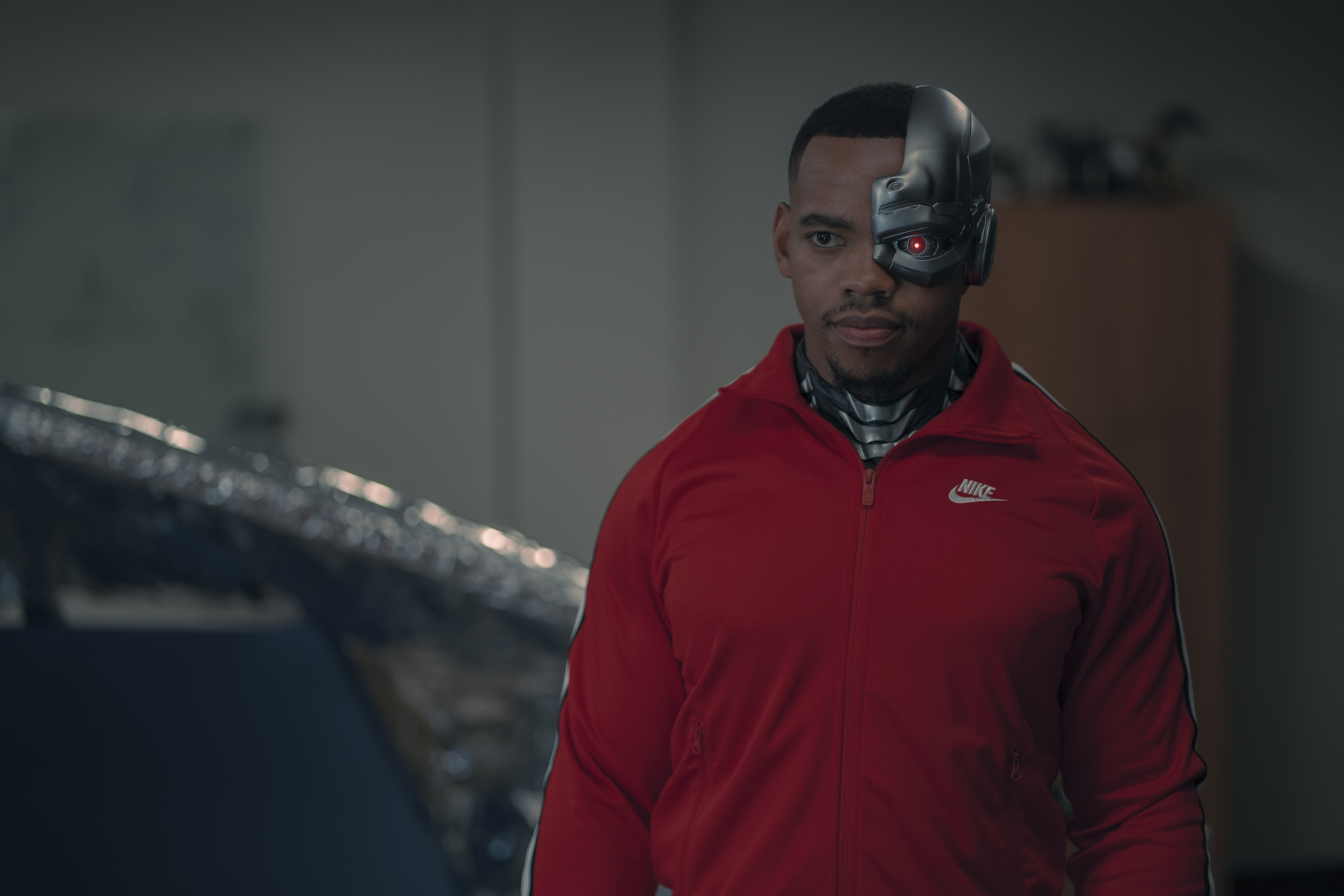 Doom Patrol Season 4 Episode 11 - Joivan Wade | Tell-Tale TV Still from Doom Patrol Season 4 Episode 11 of Joivan Wade as Vic/Cyborg.