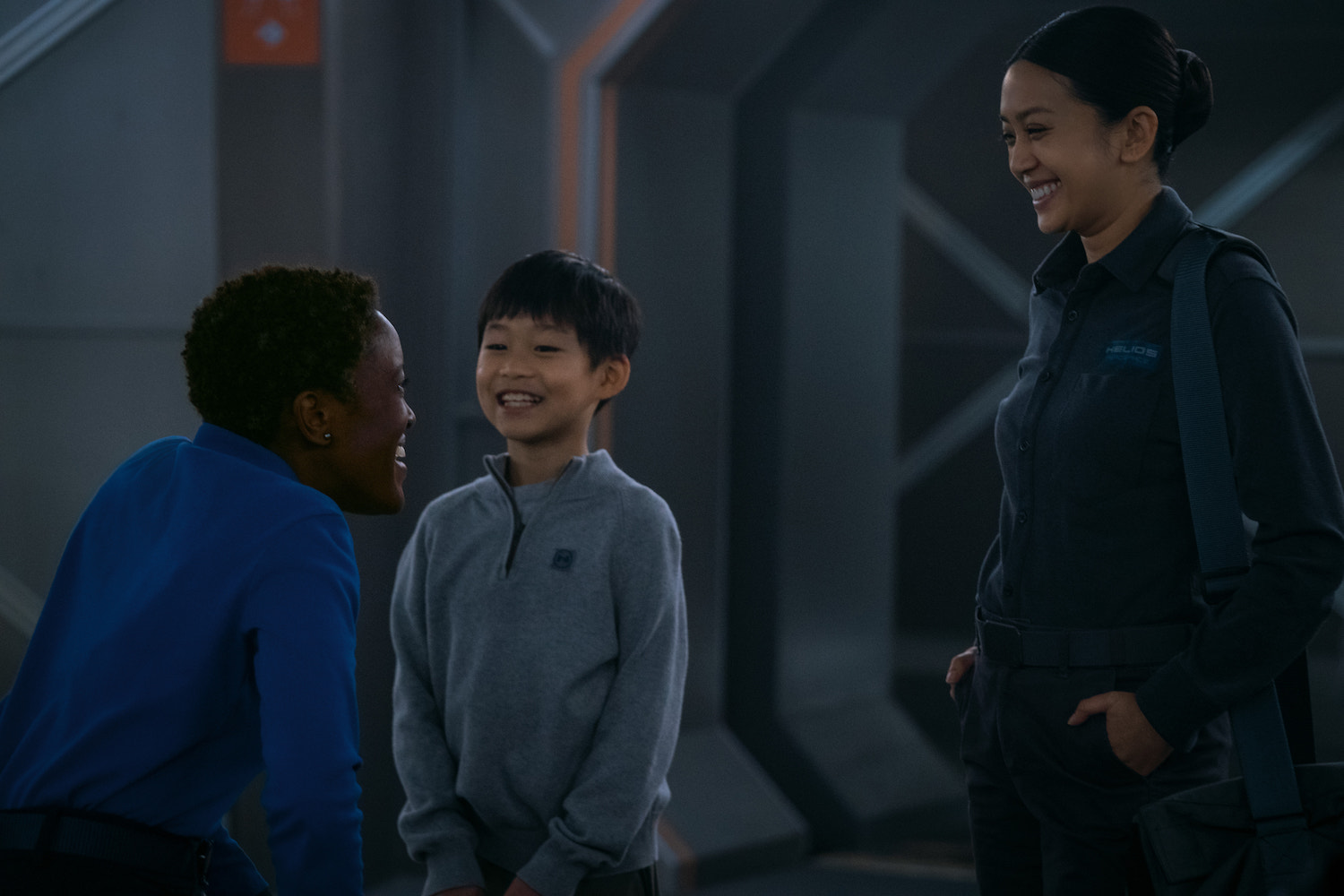 Krys Marshall, Ezrah Lin and Cynthy Wu in For All Mankind Season 4 Episode 7