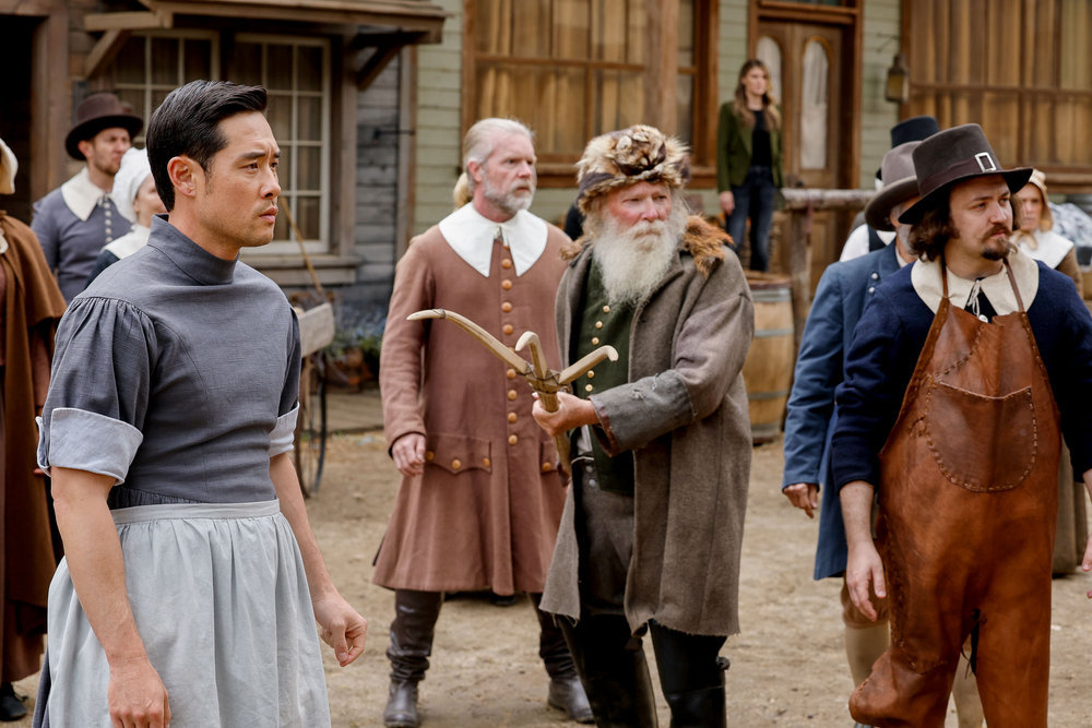 Still from Quantum Leap Season 1 Episode 7 of Raymond Lee as Dr. Ben Song.