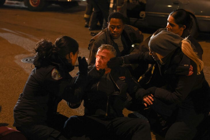 Chicago Fire Season 12 Episode 1. Barely Gone. Hanako Greensmith as Violet Mikami, David Eigenberg as Christopher Herrmann, Daniel Kyri as Darren Ritter, Miranda Rae Mayo as Stella Kidd, Kara Killmer as Sylvie Brett Chicago Fire Season 12 Episode 1 Review: Barely Gone 