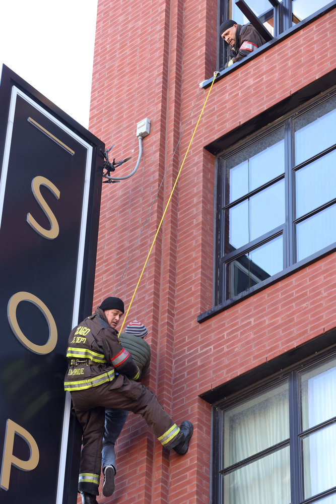 Chicago Fire Season 12 Episode 2 - "Call Me McHolland" Taylor Kinney as Kelly Severide, Christian Arena as Austin, Joe Minoso as Joe Cruz