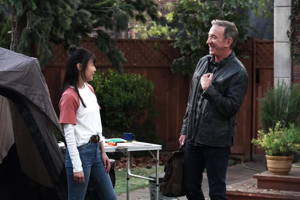 Krista Marie Yu as Jen and Tim Allen as Mike Baxter in Last Man Standing Season 9 Episode 20, "Baxter Boot Camp." 