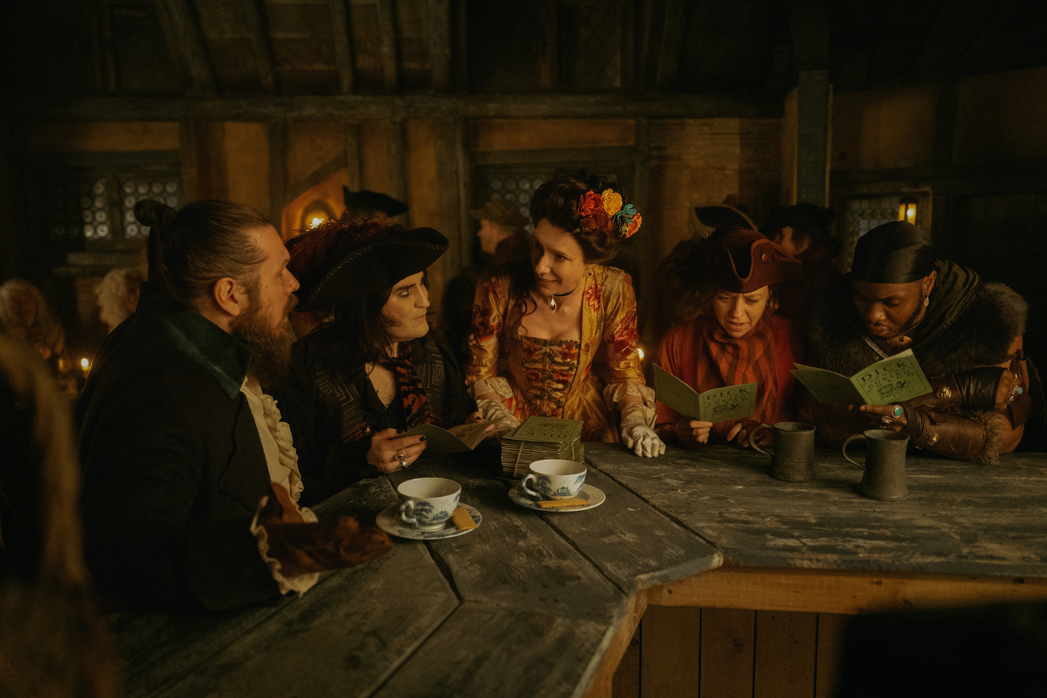Marc Wootton, Noel Fielding, Dolly Wells, Ellie White and Duayne Boachie in "The Completely Made-Up Adventures of Dick Turpin"