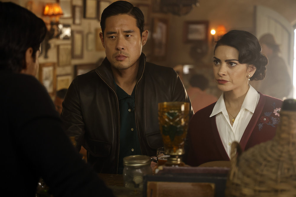 Quantum Leap Season 2 Episode 10 - Raymond Lee and Hollie Bahar | Tell-Tale TV Still from Quantum Leap Season 2 Episode 10 of Raymond Lee as Dr. Ben Song and Hollie Bahar as Sarah pictured from left to right