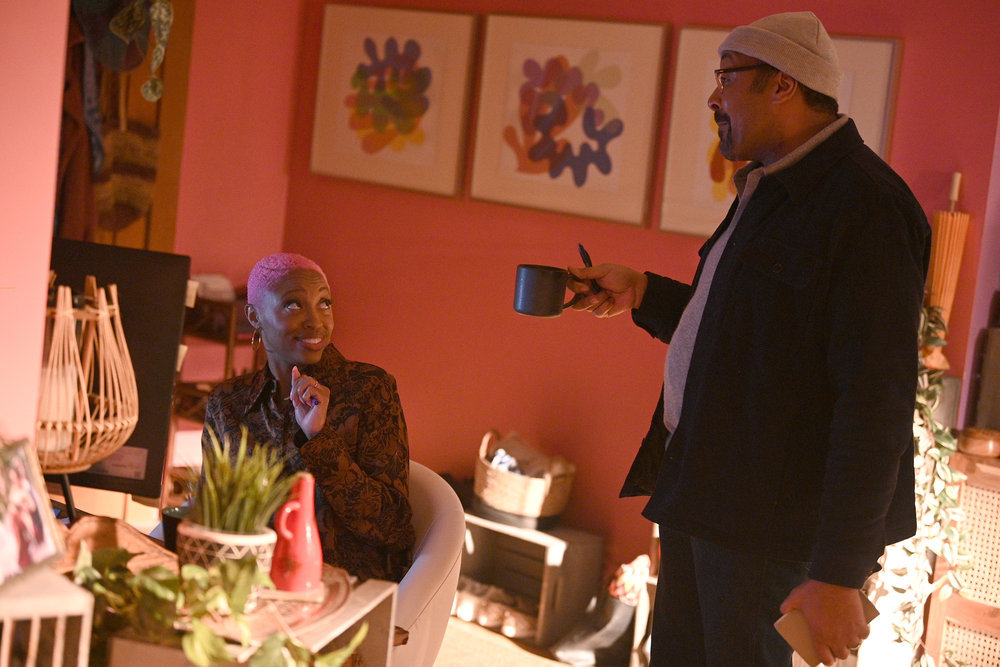 Still from The Irrational Season 1 Episode 10 of Travina Springer as Kylie and Jesse L. Martin as Alec Mercer pictured from left to right.