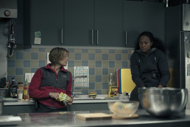 Still from True Detective Season 4 Episode 6 of Jodie Foster and Kali Reis pictured from left to right.