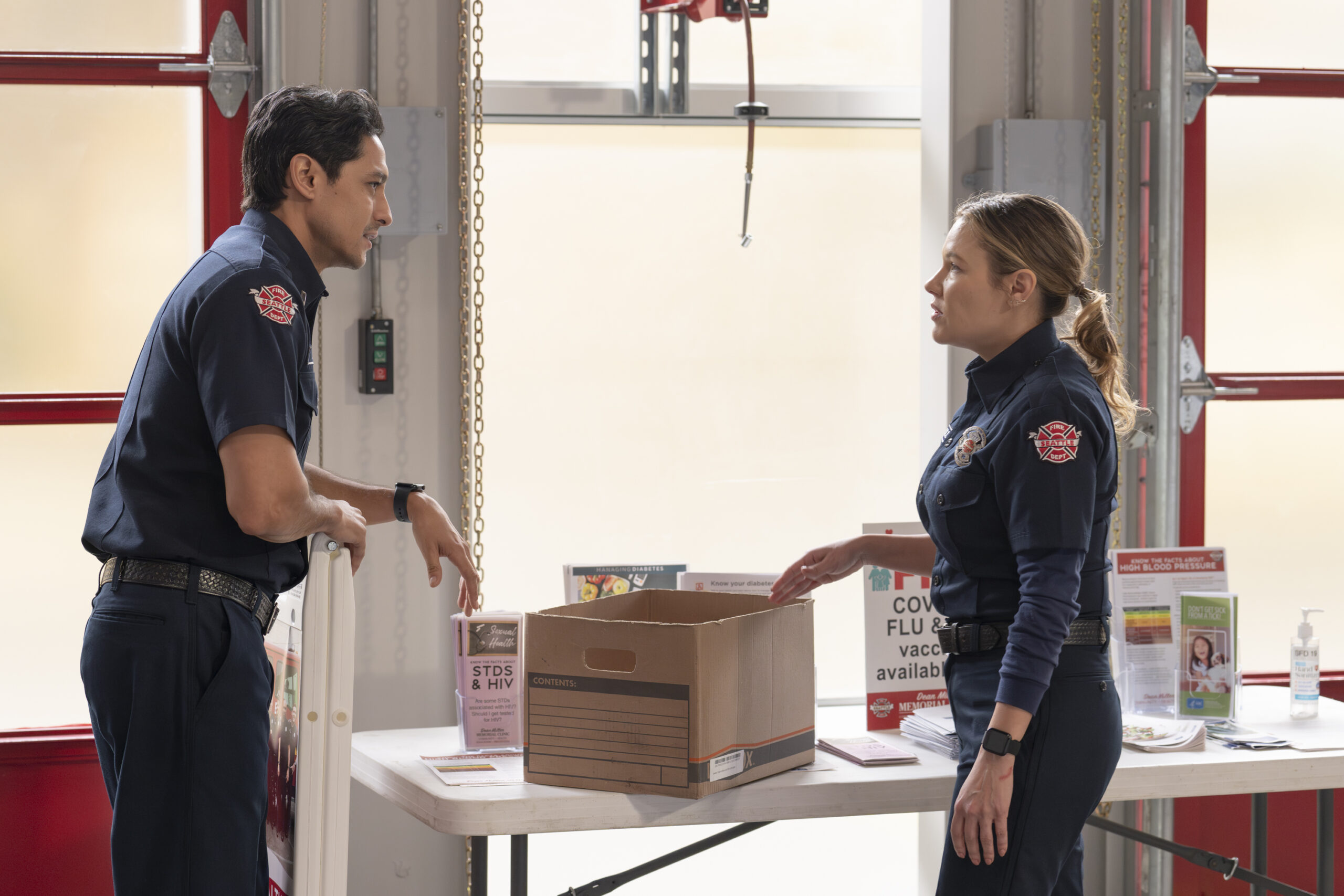 Station 19 Season 7 Episode 2, "Good Grief" -- CARLOS MIRANDA, KIELE SANCHEZ | Tell-Tale TV Station 19 Season 7 Episode 2, "Good Grief" -- CARLOS MIRANDA, KIELE SANCHEZ