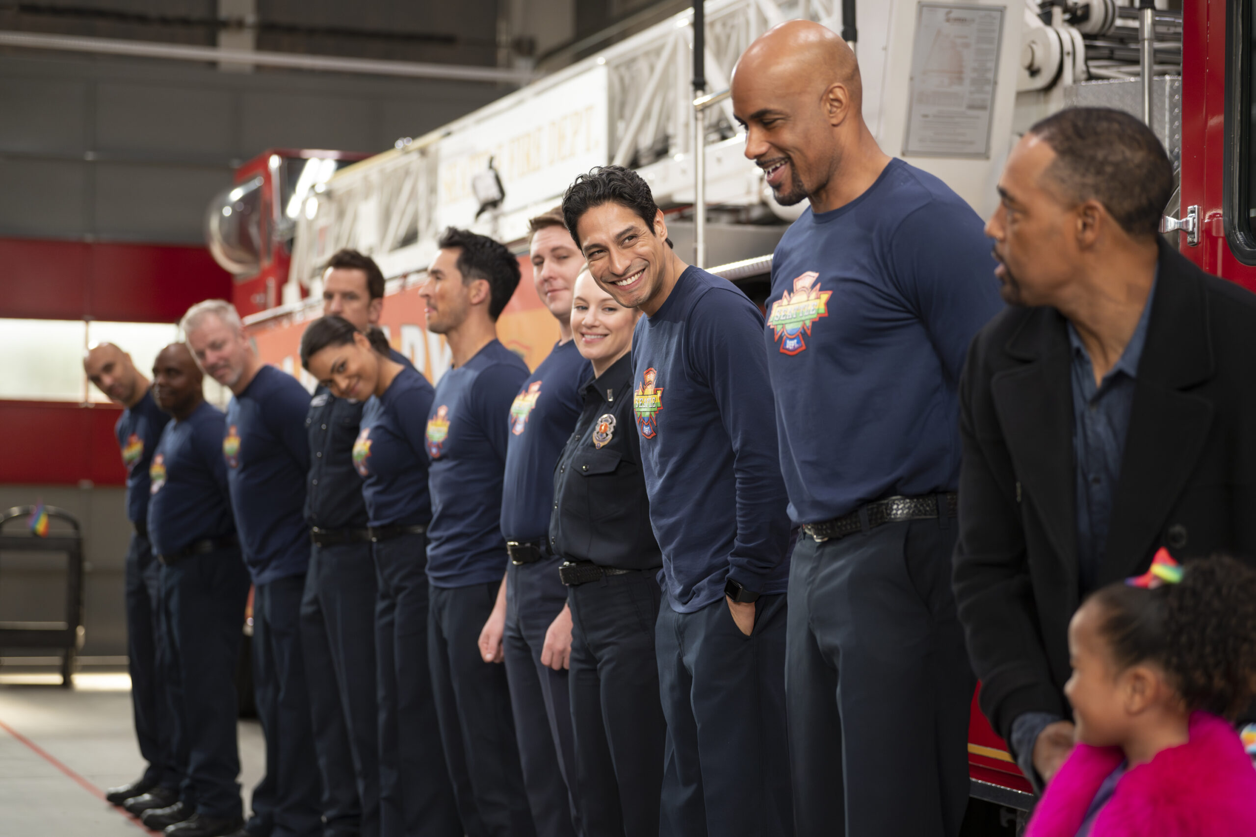 Station 19 Season 7 Episode 3, "True Colors" -- JOSH RANDALL, BARRETT DOSS, JAY HAYDEN, DANIELLE SAVRE, CARLOS MIRANDA, BORIS KODJOE, JASON GEORGE, JANAI KAYLANI WASHINGTON | Tell-Tale TV Station 19 Season 7 Episode 3, "True Colors" -- JOSH RANDALL, BARRETT DOSS, JAY HAYDEN, DANIELLE SAVRE, CARLOS MIRANDA, BORIS KODJOE, JASON GEORGE, JANAI KAYLANI WASHINGTON