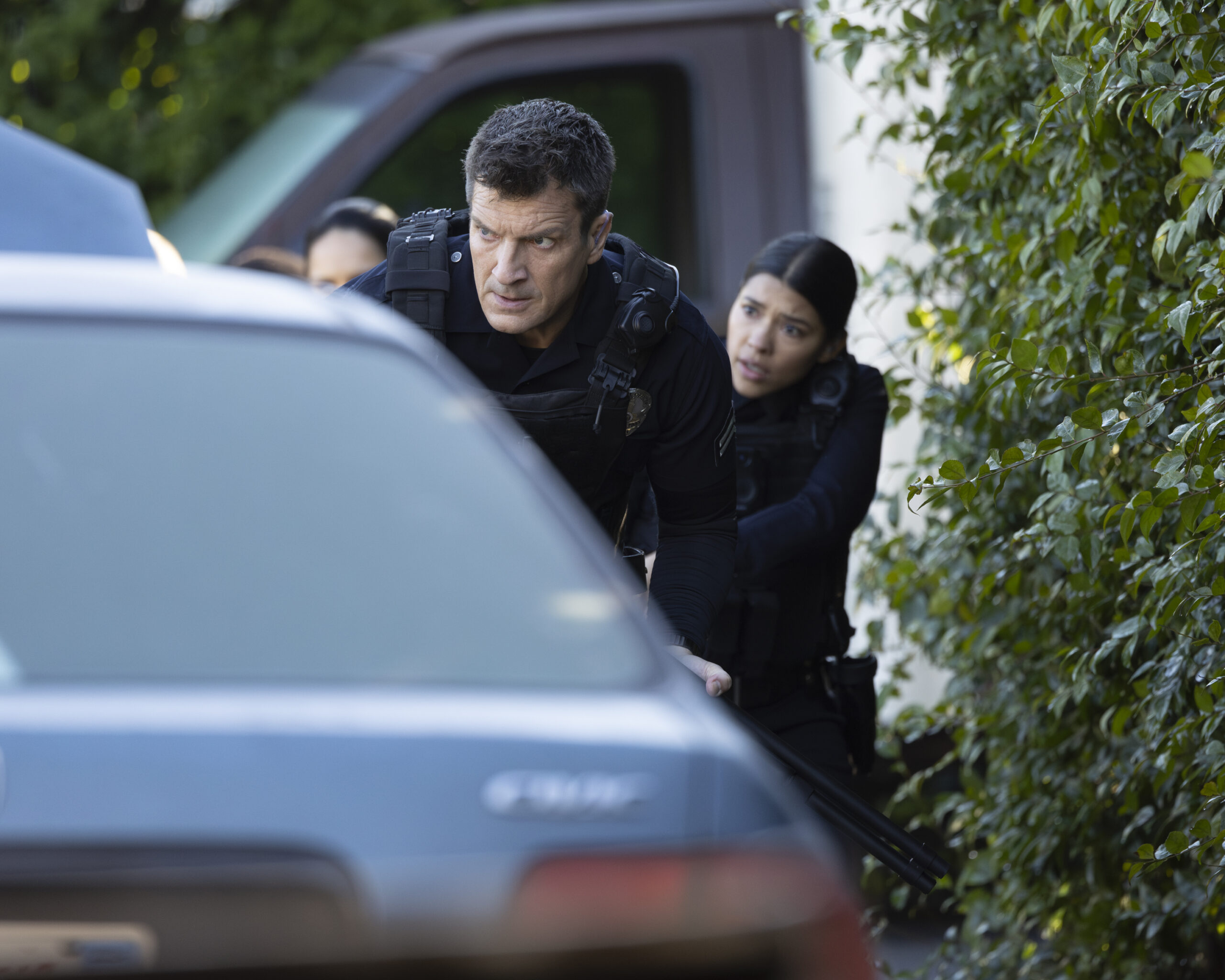 The Rookie Season 6 Episode 5, "The Vow" -- NATHAN FILLION, LISSETH CHAVEZ | Tell-Tale TV The Rookie Season 6 Episode 5, "The Vow" -- NATHAN FILLION, LISSETH CHAVEZ
