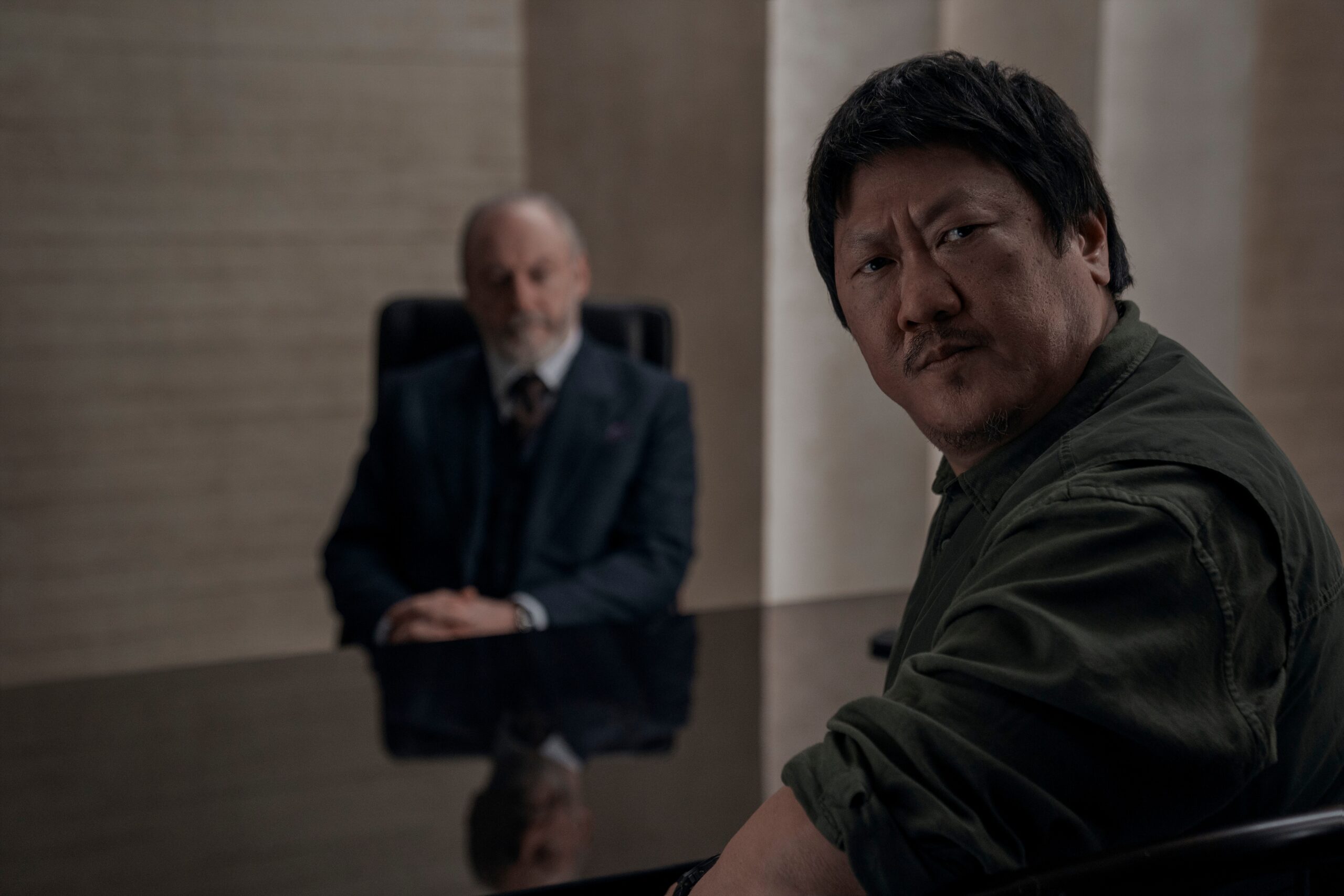 Still from 3 Body Problem of Wade, Benedict Wong as Da Shi.