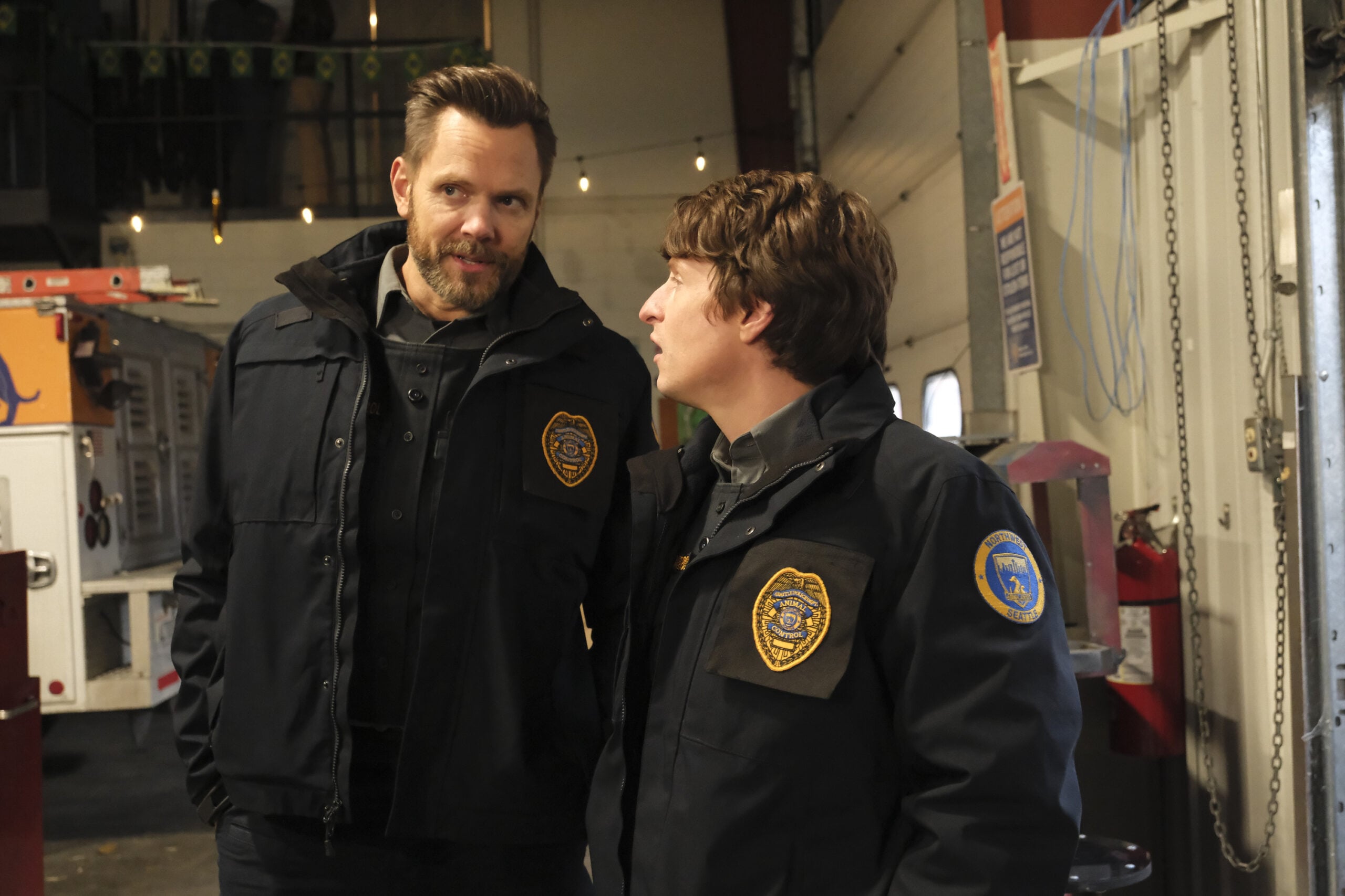 Animal Control Season 2 Episode 4, "Big Dogs and Mini Horses" -- JOEL MCHALE, MICHAEL ROWLAND