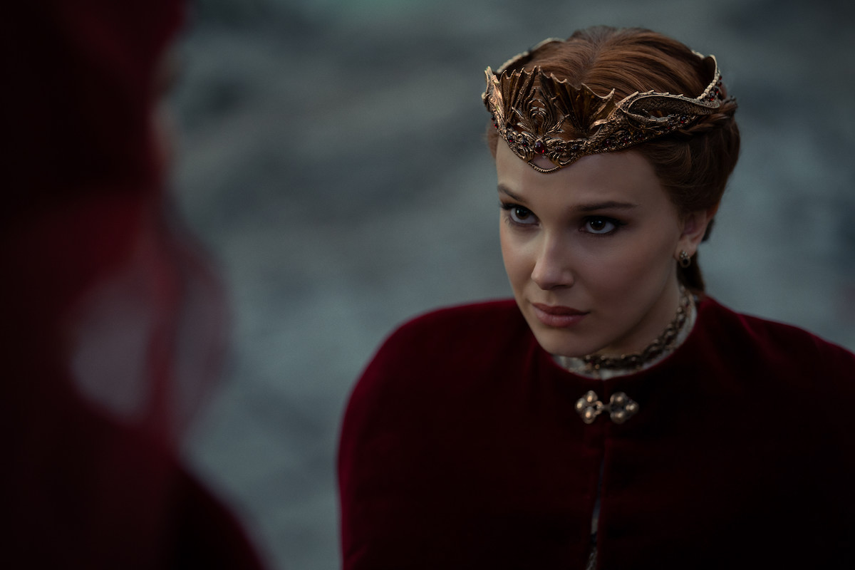 Damsel. Millie Bobby Brown as Elodie in Damsel. Cr. John Wilson/Netflix ©2024 | Tell-Tale TV Damsel. Millie Bobby Brown as Elodie in Damsel. Cr. John Wilson/Netflix ©2024