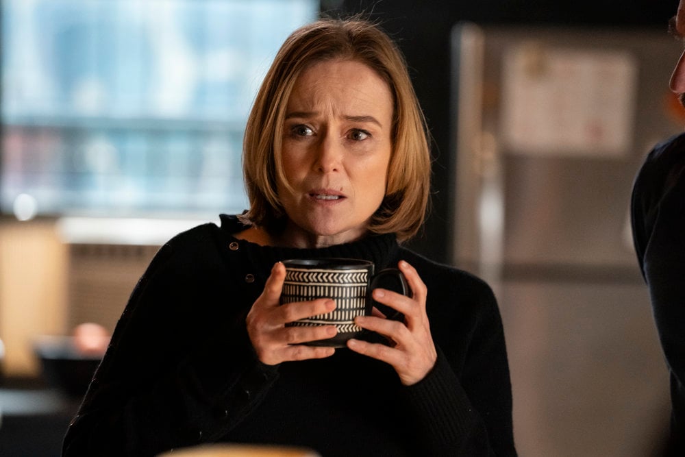 Law & Order: Organized Crime – Season 4 Law & Order: Organized Crime Season 4 Episode 7 Review: Original Sin Law & Order: Organized Crime - Season 4. Jennifer Ehle as Chief Meredith Bonner drinking a cup of coffee at Det. Stabler's apartment.