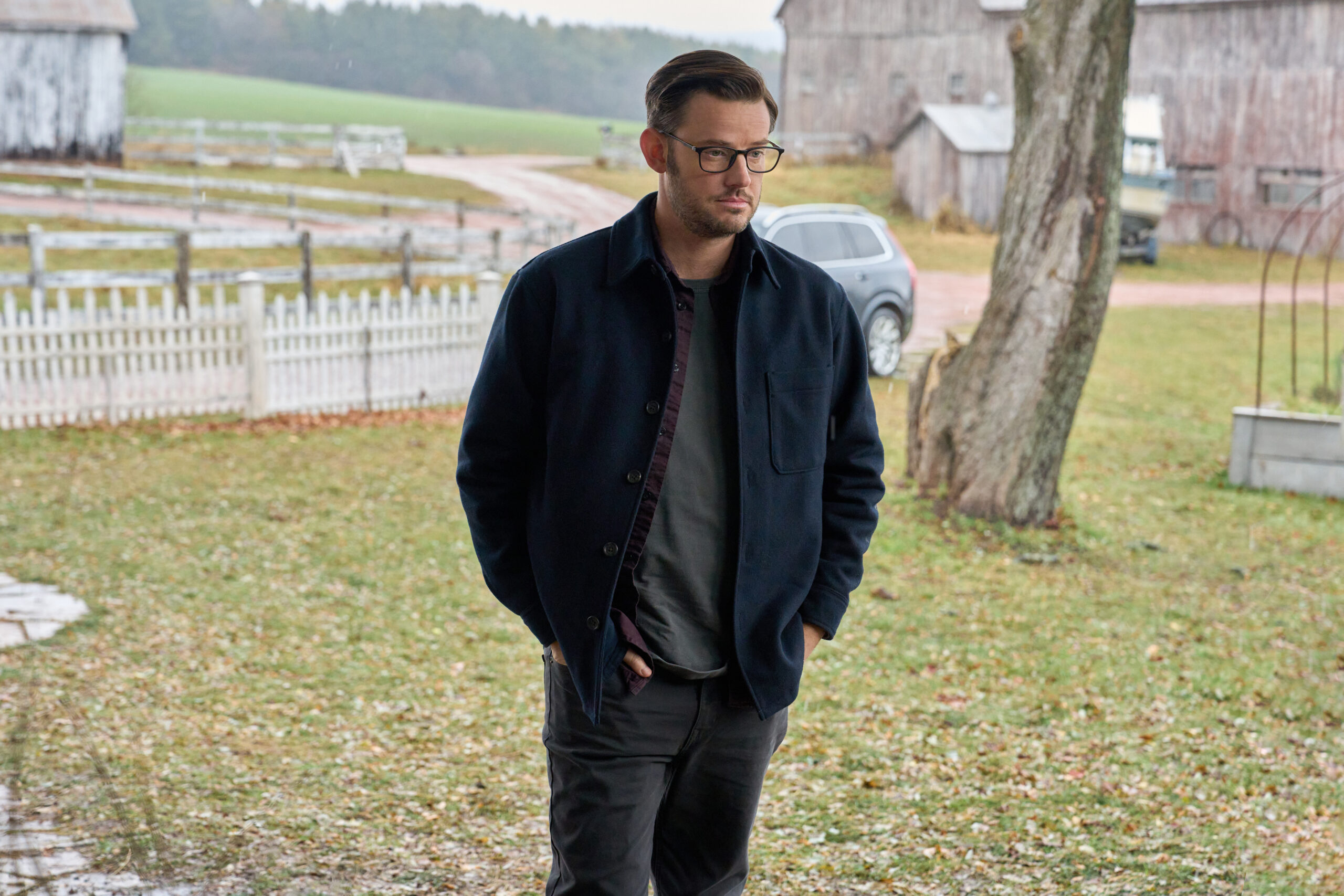 Evan Williams as Elliot, standing outside, on The Way Home Season 2 Episode 9, "Here Without You"