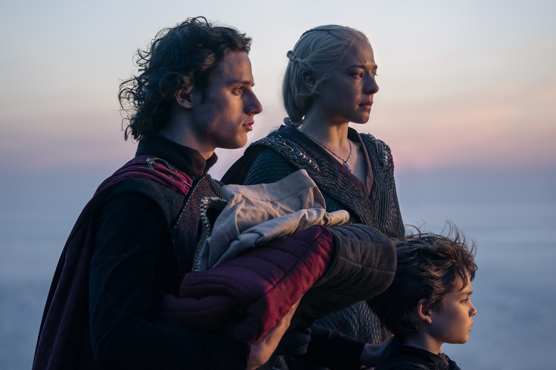 Harry Collett, Emma D’Arcy, Oscar Eskinazi in House of the Dragon Season 2 | Tell-Tale TV Harry Collett, Emma D’Arcy, Oscar Eskinazi in House of the Dragon Season 2