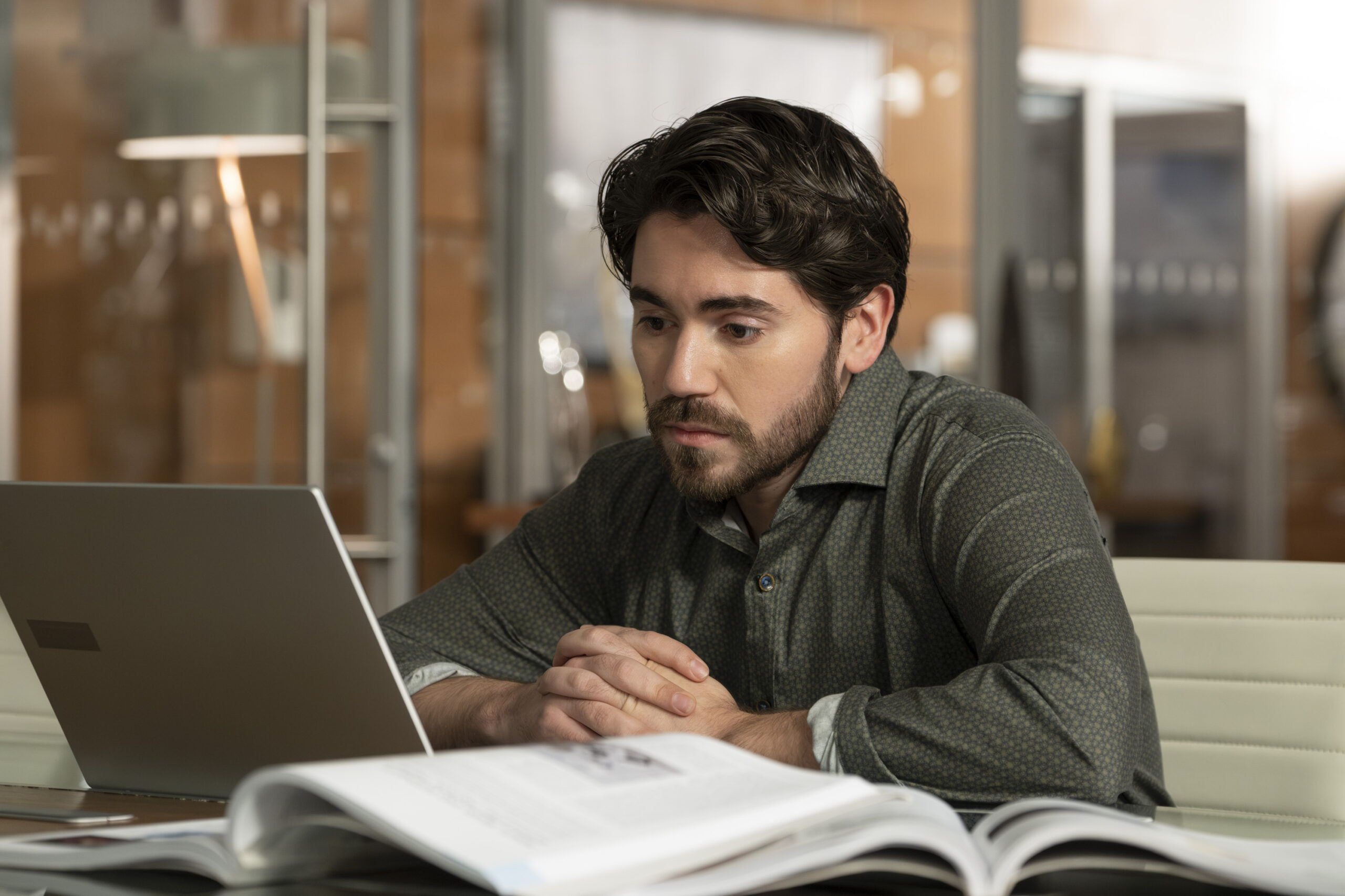 Noah Galvin as Dr. Asher Wolke in The Good Doctor Season 7 Episode 5, "Who at Peace."