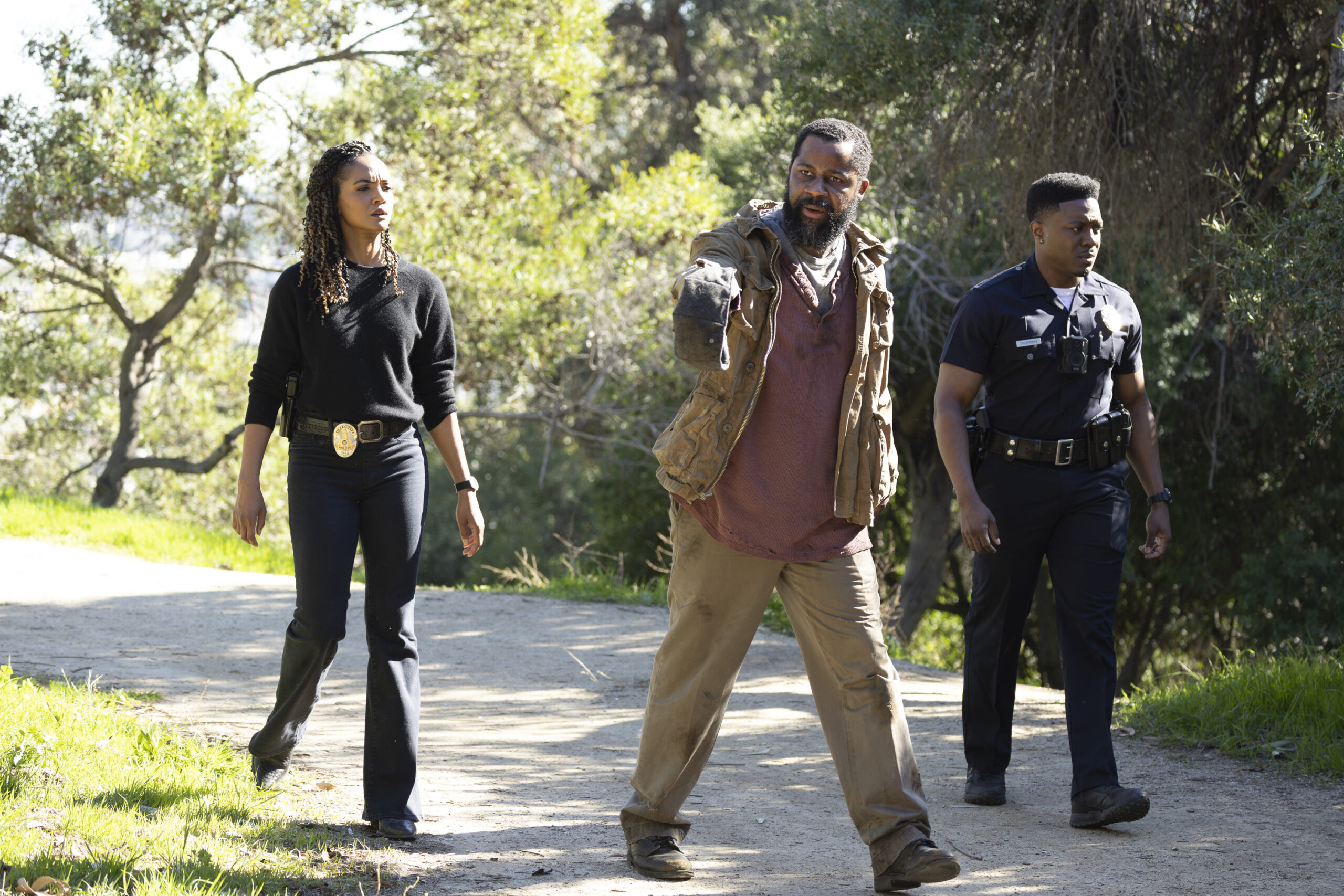 The Rookie Season 6 Episode 6, "Secrets and Lies" -- MEKIA COX, KEDRICK BROWN, TRU VALENTINO | Tell-Tale TV The Rookie Season 6 Episode 6, "Secrets and Lies" -- MEKIA COX, KEDRICK BROWN, TRU VALENTINO