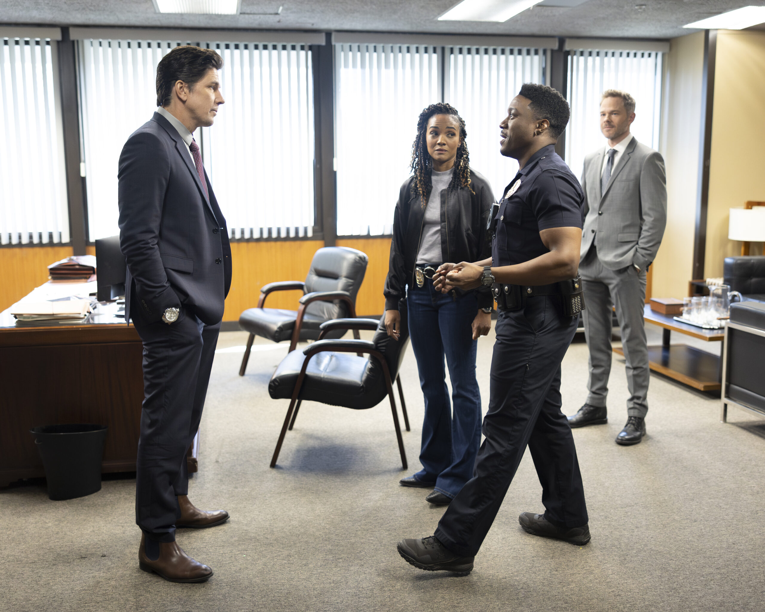 The Rookie Season 6 Episode 6, "Secrets and Lies" -- MICHAEL TRUCCO, MEKIA COX, TRU VALENTINO, SHAWN ASHMORE | Tell-Tale TV The Rookie Season 6 Episode 6, "Secrets and Lies" -- MICHAEL TRUCCO, MEKIA COX, TRU VALENTINO, SHAWN ASHMORE