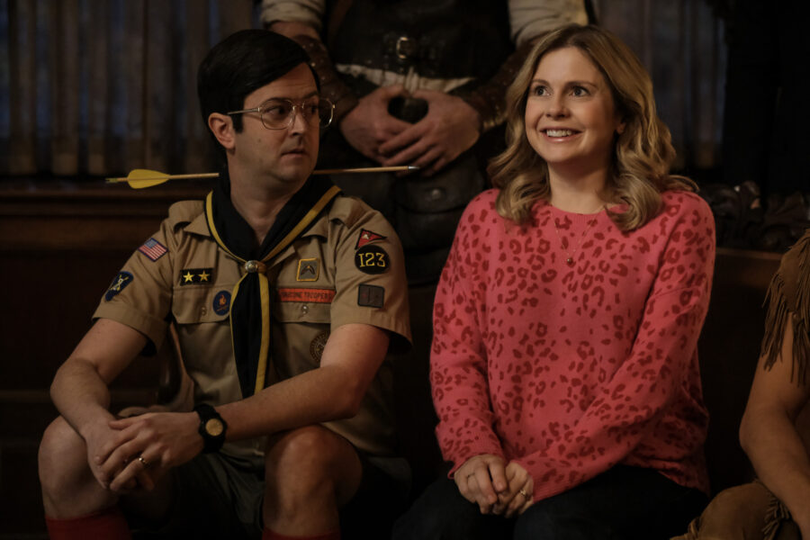 “The Polterguest” – GHOSTS. Pictured (L-R): Richie Moriarty as Pete and Rose McIver as Samantha