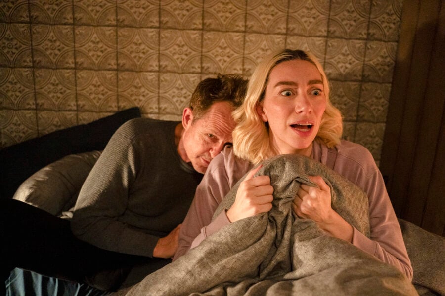 “Is the Jury Out?” – SO HELP ME TODD Pictured: Dean Winters as Dick Franks and Madeline Wise as Allison Grant