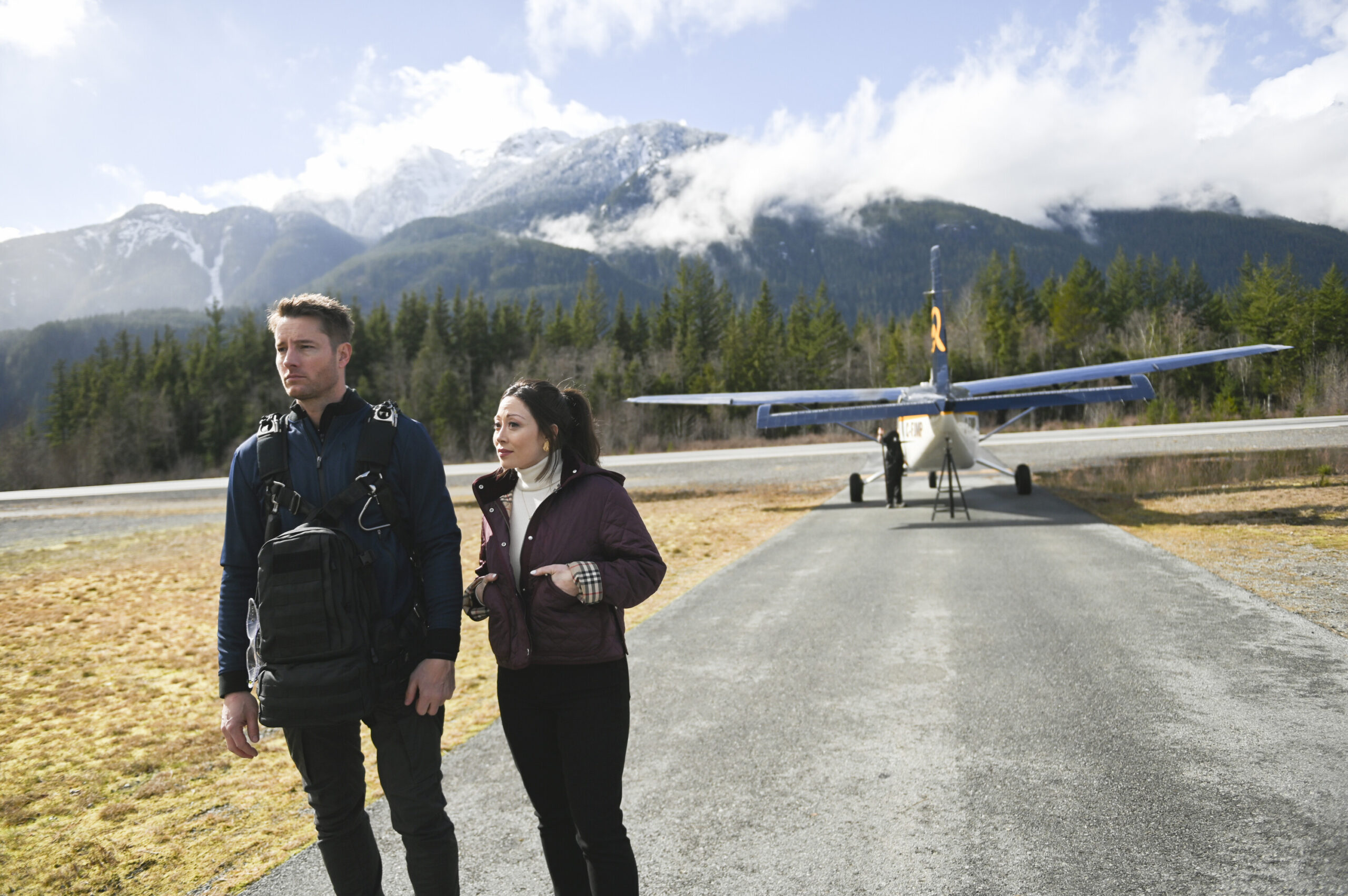 Tracker Season 1 Episode 10 - Into the Wild - Justin Hartley as Colter Shaw and Fiona Rene as Reenie