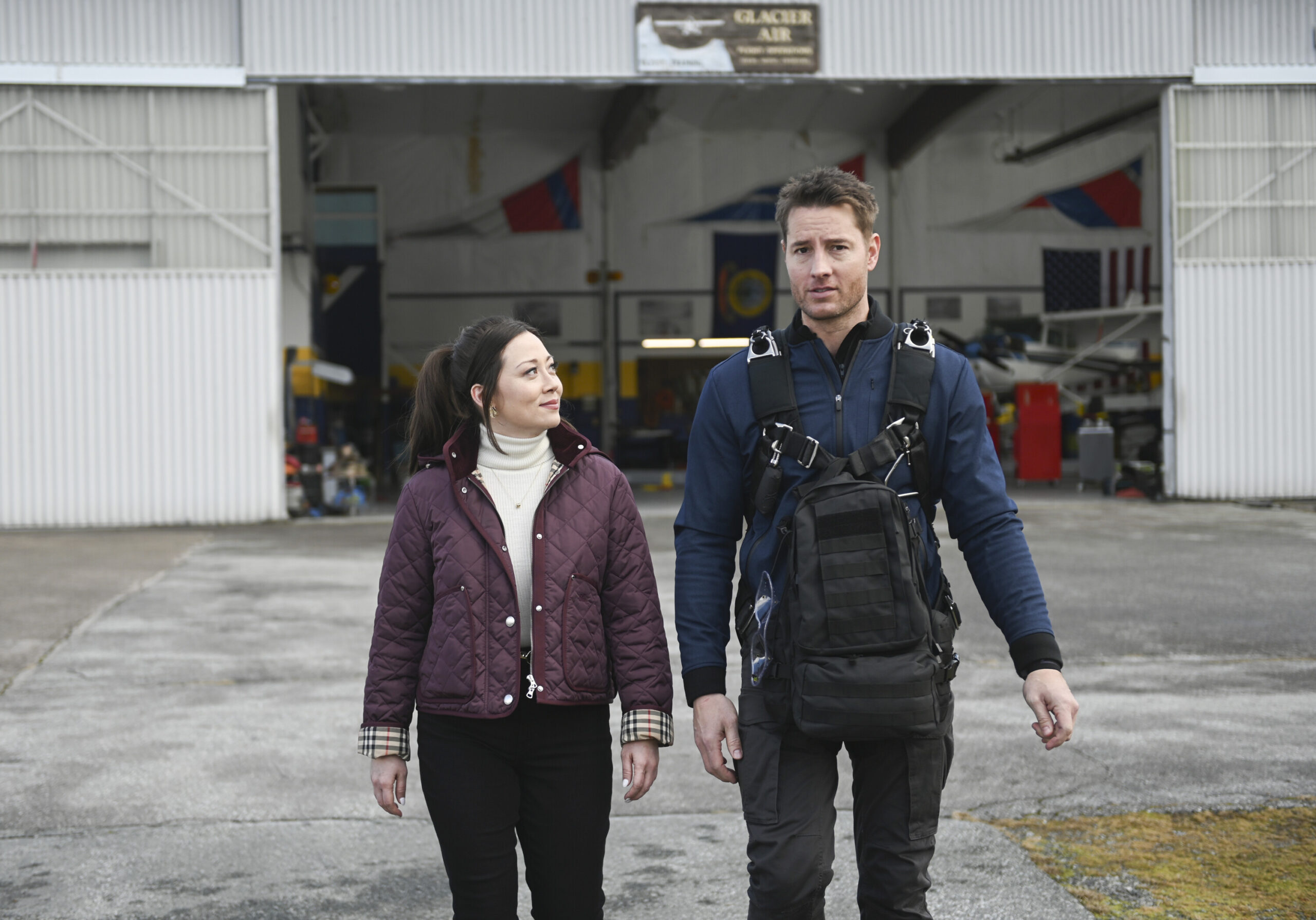 Tracker Season 1 Episode 10 - Into the Wild - Justin Hartley as Colter Shaw and Fiona Rene as Reenie | Tell-Tale TV Tracker Season 1 Episode 10 - Into the Wild - Justin Hartley as Colter Shaw and Fiona Rene as Reenie