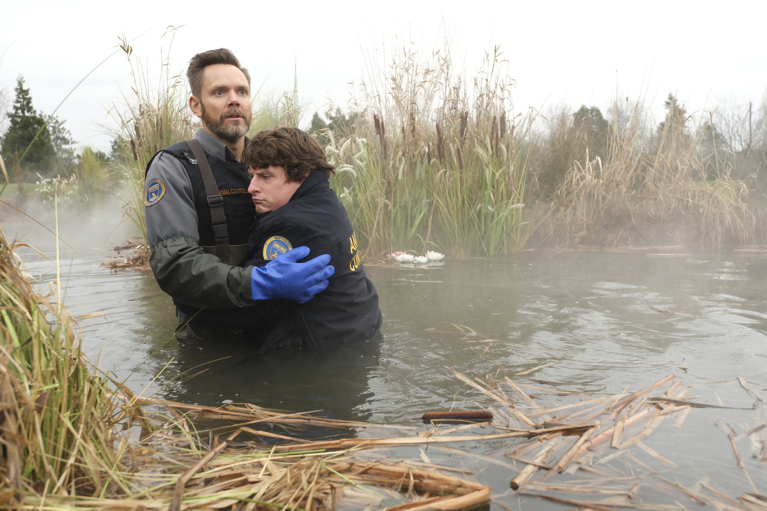 Animal Control Season 2 Episode 7, "Skunks and Swans" -- JOEL MCHALE, MICHAEL ROWLAND