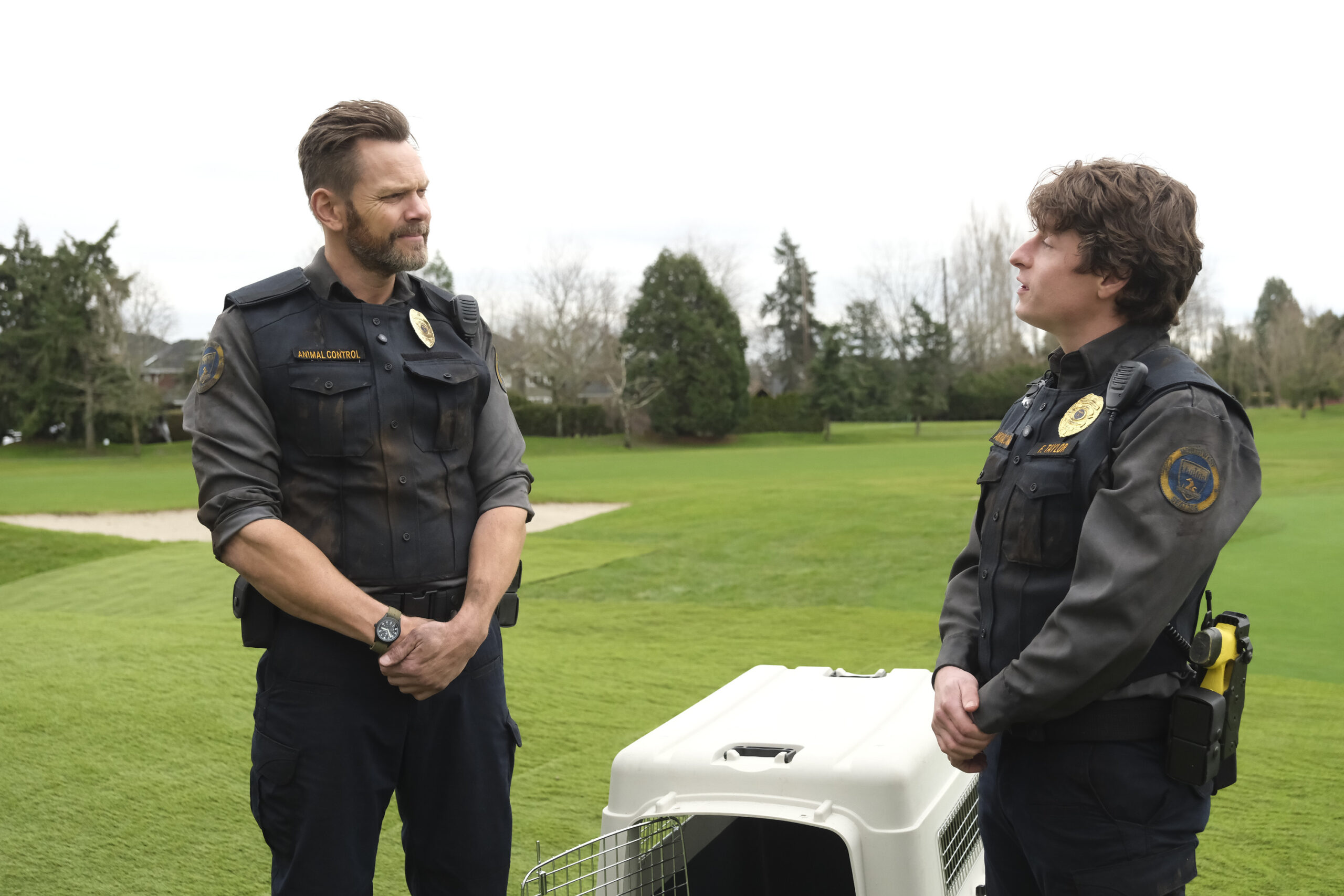 Animal Control Season 2 Episode 7, "Skunks and Swans" -- JOEL MCHALE, MICHAEL ROWLAND